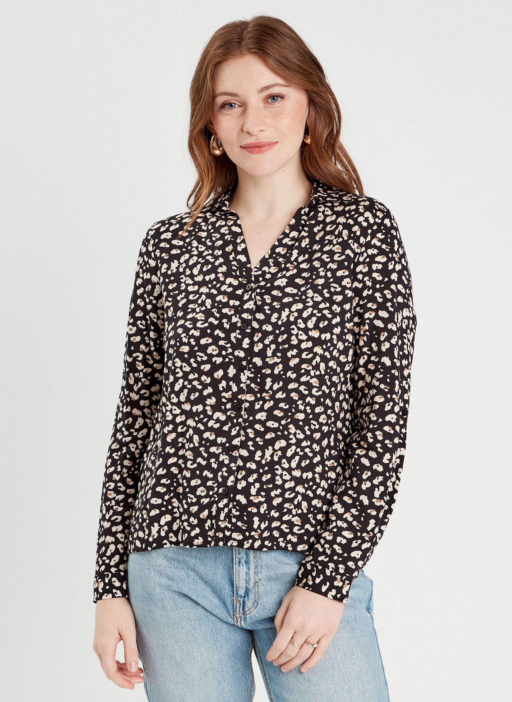 Camicie a maniche lunghe Chemleopar donna nero Cache Cache Camicie a maniche lunghe Chemleopar donna nero ANI-CHEMLEO-BL