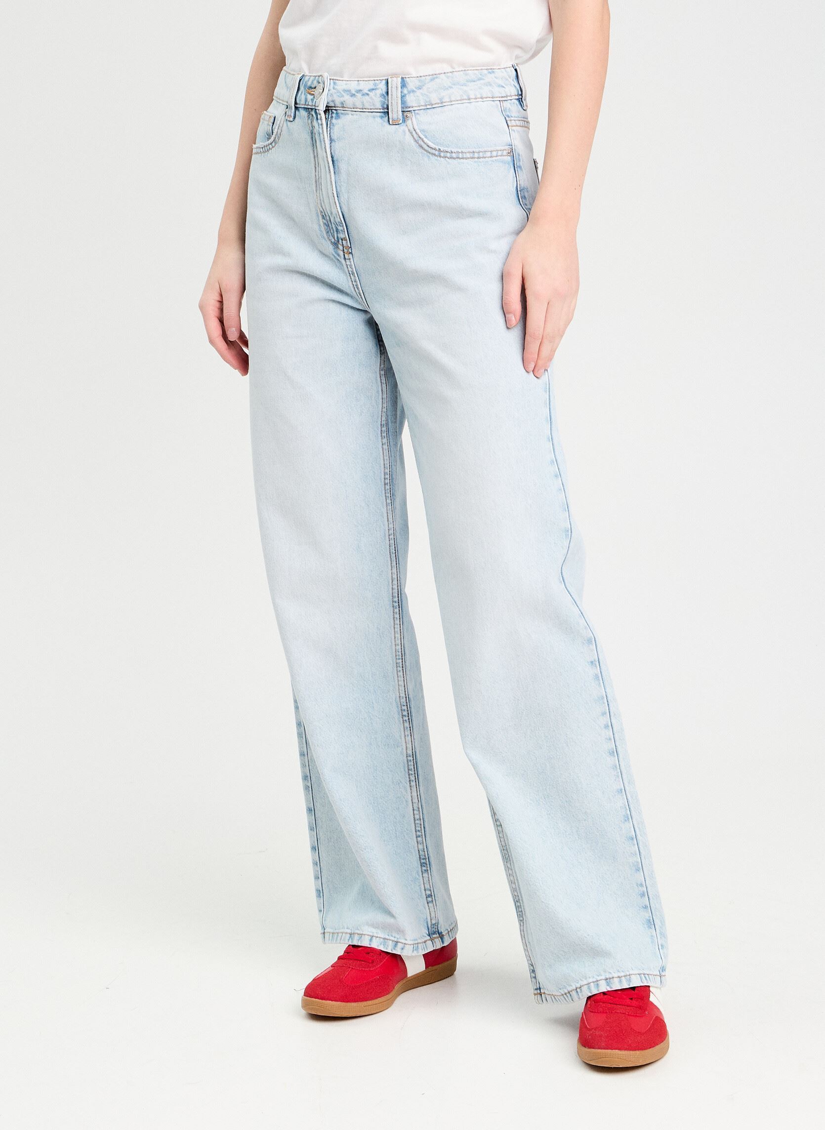 Wijde jeans / Flared Jeans Delho-Loty3 dames blauw Cache Cache Wijde jeans / Flared Jeans Delho-Loty3 dames blauw DENIM BLEACH