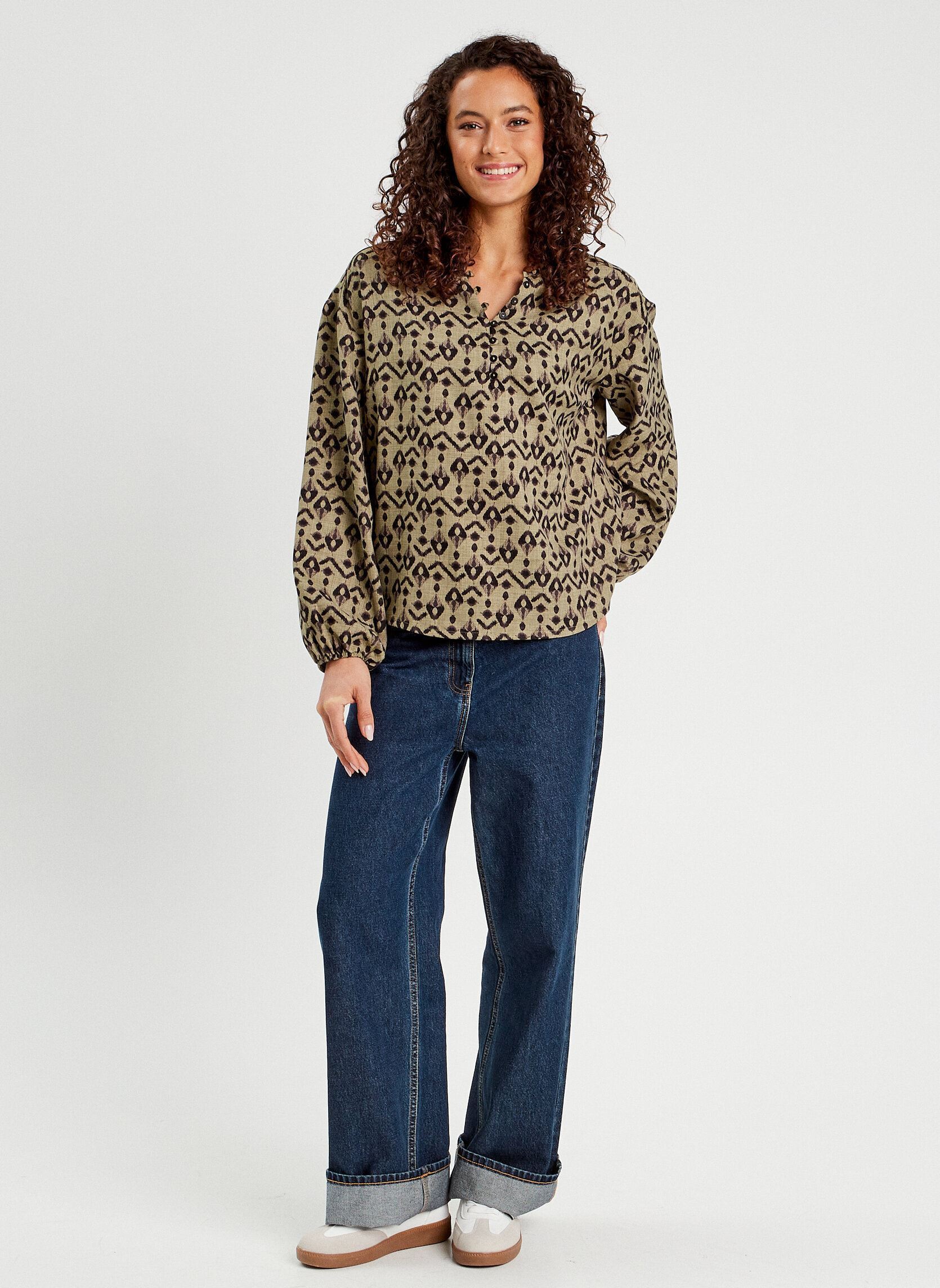 Blouses manches longues Blougeokat femme vert Cache Cache Blouses manches longues Blougeokat femme vert ETH-KATGEO-G