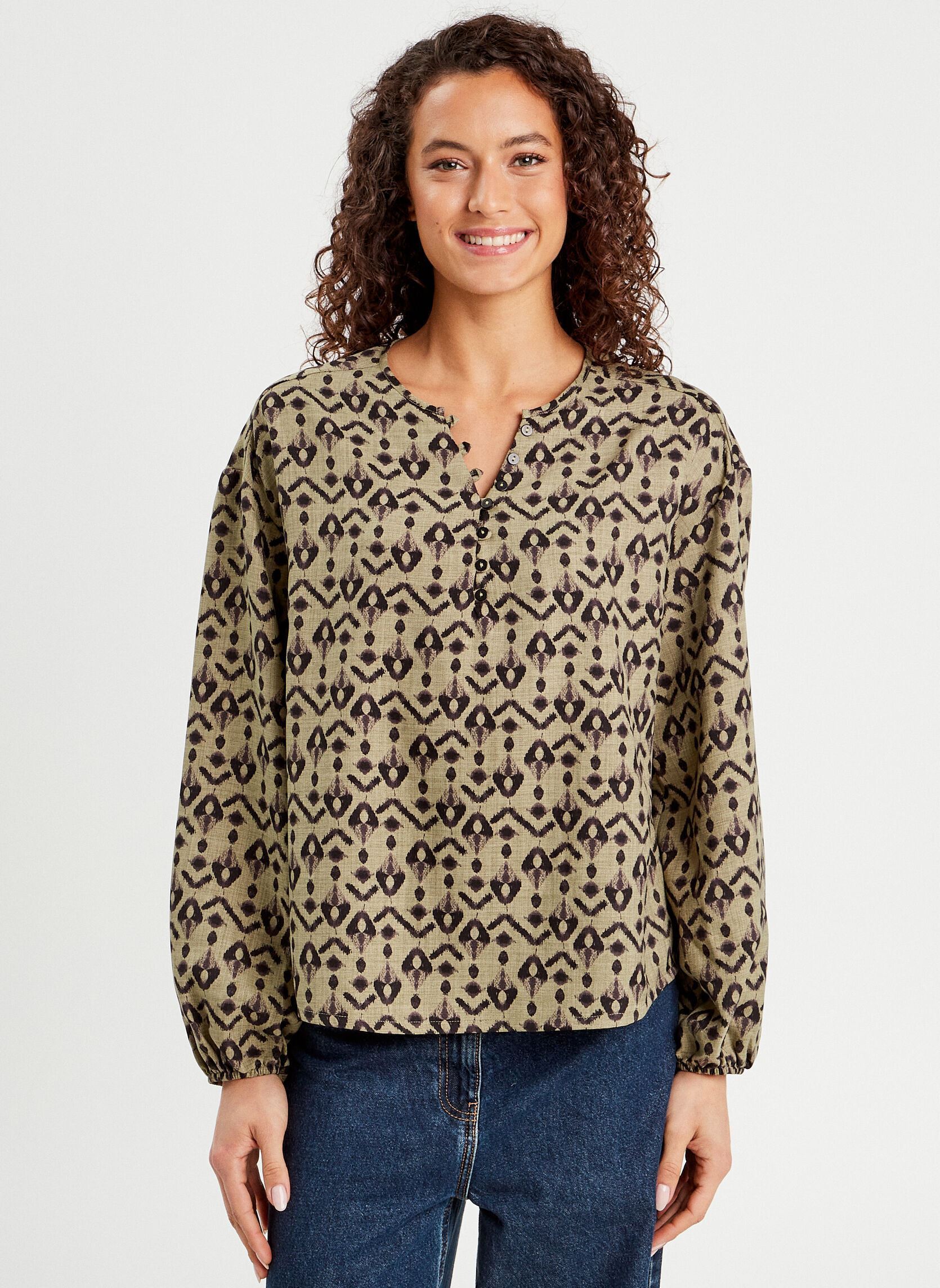 Blouses manches longues Blougeokat femme vert Cache Cache Blouses manches longues Blougeokat femme vert ETH-KATGEO-G