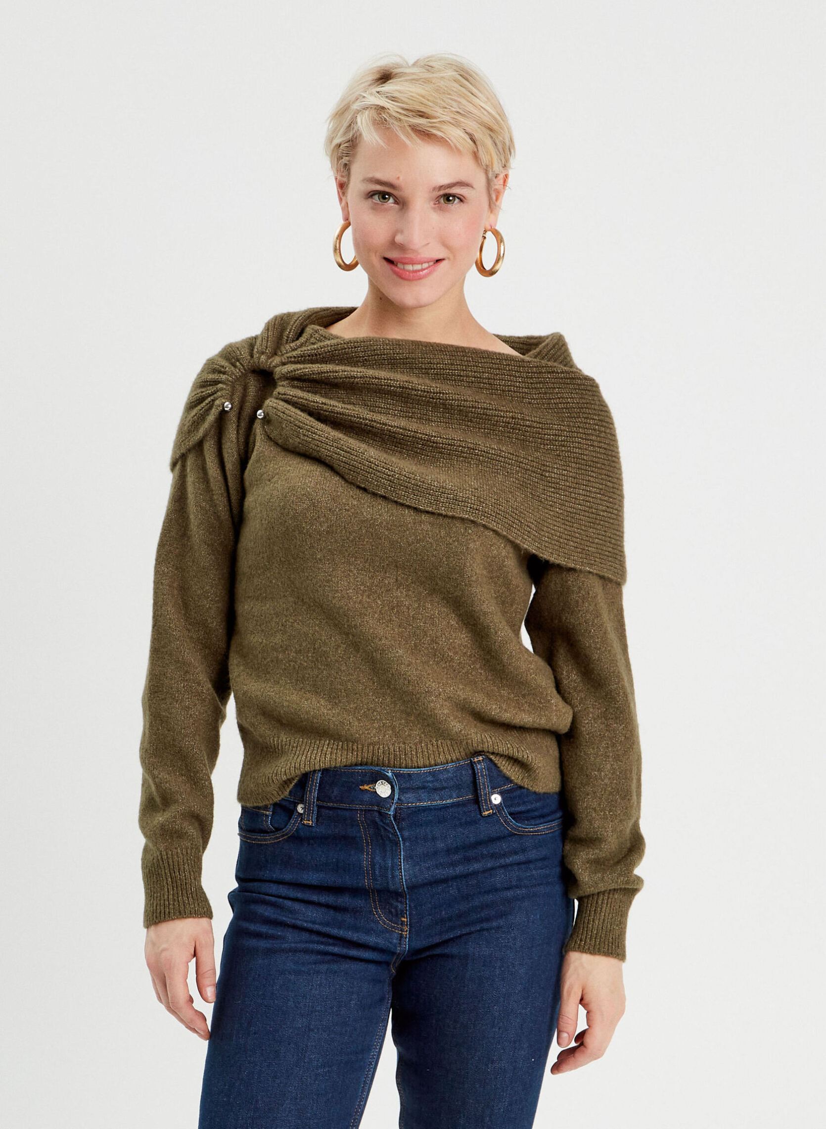 Cache Cache Pull Rouille Cache Cache Pulls Urbainebardo femme vert | Sarenza France