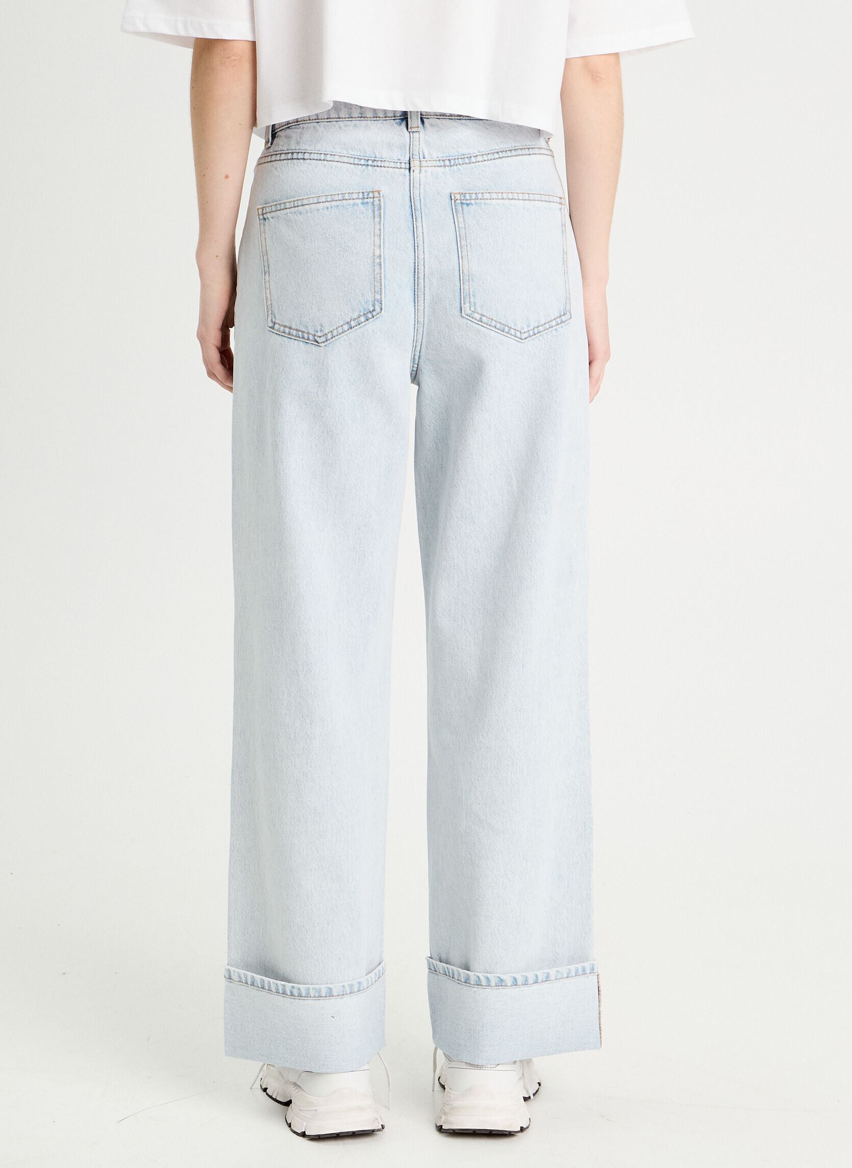 Jeans larghi Istano-Turn donna blu Cache Cache Jeans larghi Istano-Turn donna blu DENIM BLEACH