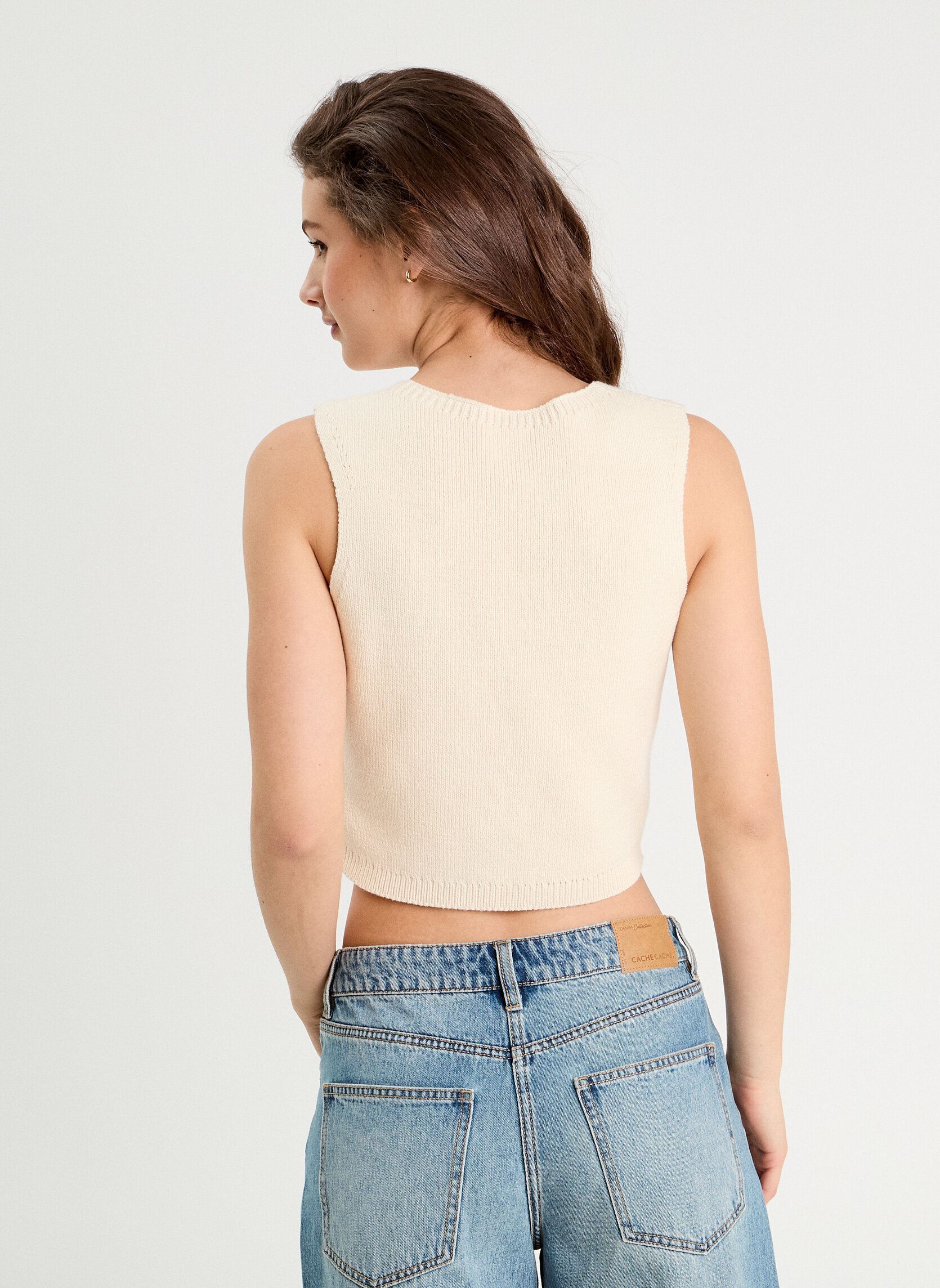 Vesten Gilgarcafe dames wit Cache Cache Vesten Gilgarcafe dames wit BIRCH