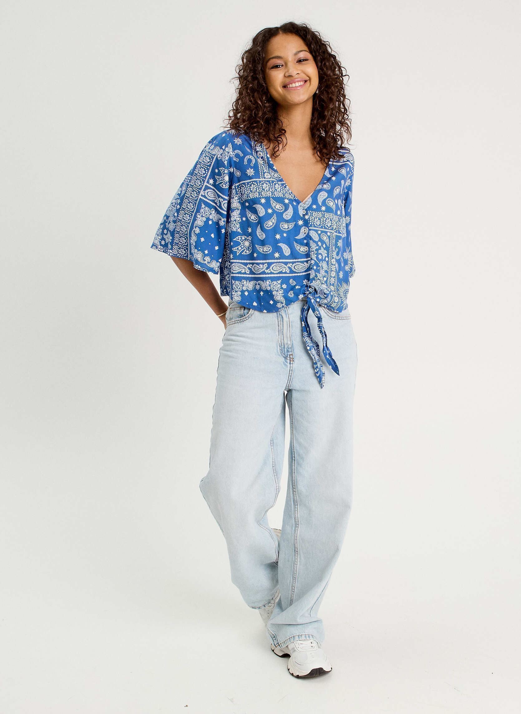 Blouses manches longues Bloufibaop femme bleu Cache Cache Blouses manches longues Bloufibaop femme bleu ORN-BANDA-B