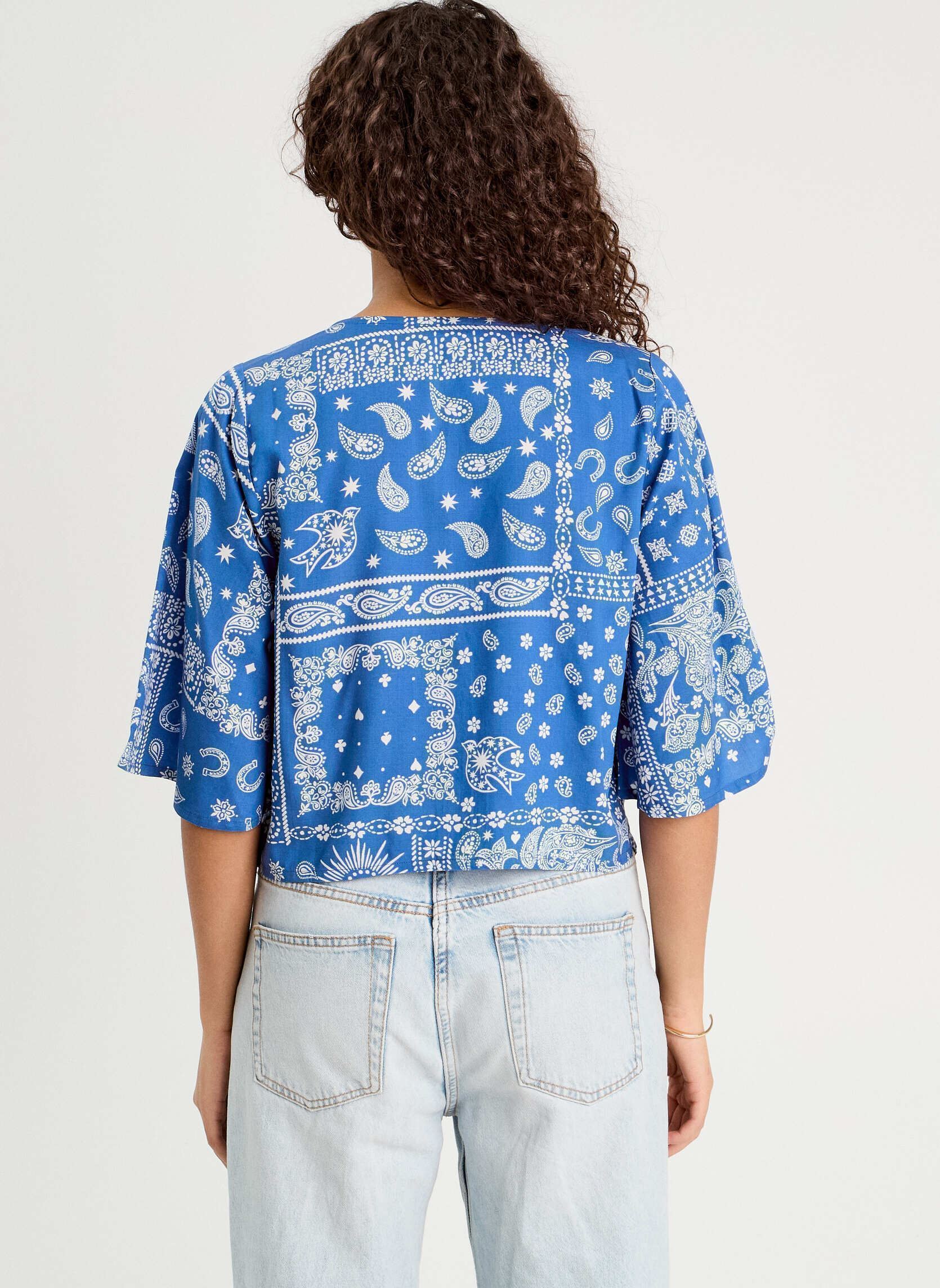 Blouses manches longues Bloufibaop femme bleu Cache Cache Blouses manches longues Bloufibaop femme bleu ORN-BANDA-B