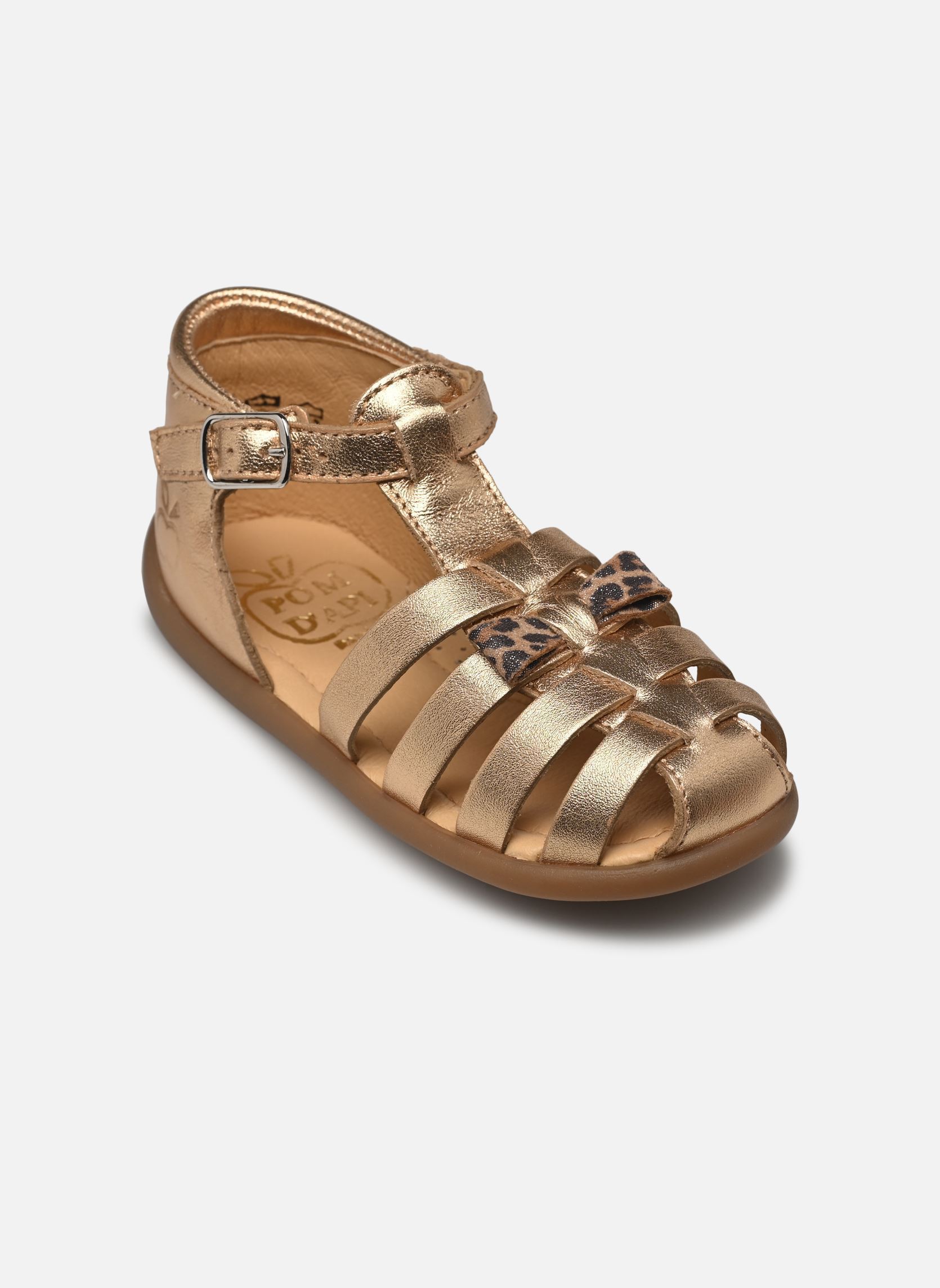 Sandalias STAND-UP KNOT niña oro y bronce Pom d Api Sandalias STAND-UP KNOT niña oro y bronce IVORY