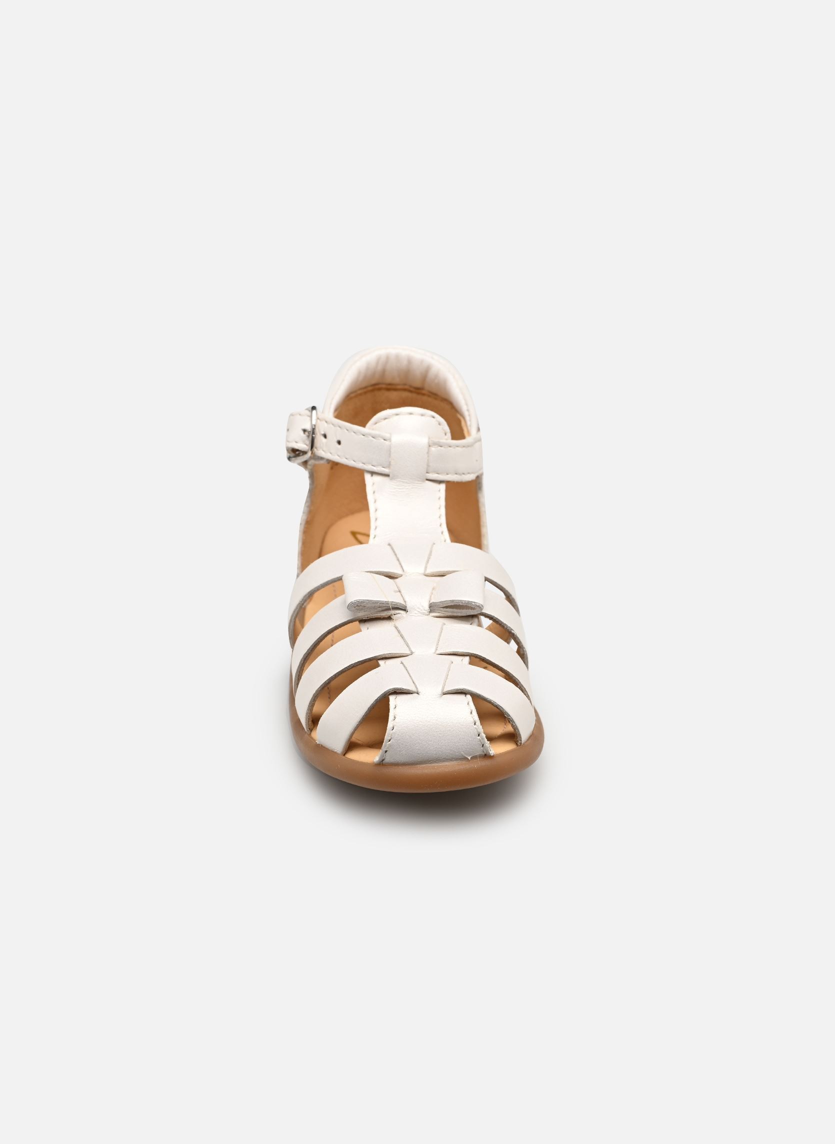 Sandalen STAND-UP KNOT mädchen weiß Pom d Api Sandalen STAND-UP KNOT mädchen weiß BLANC NACRE