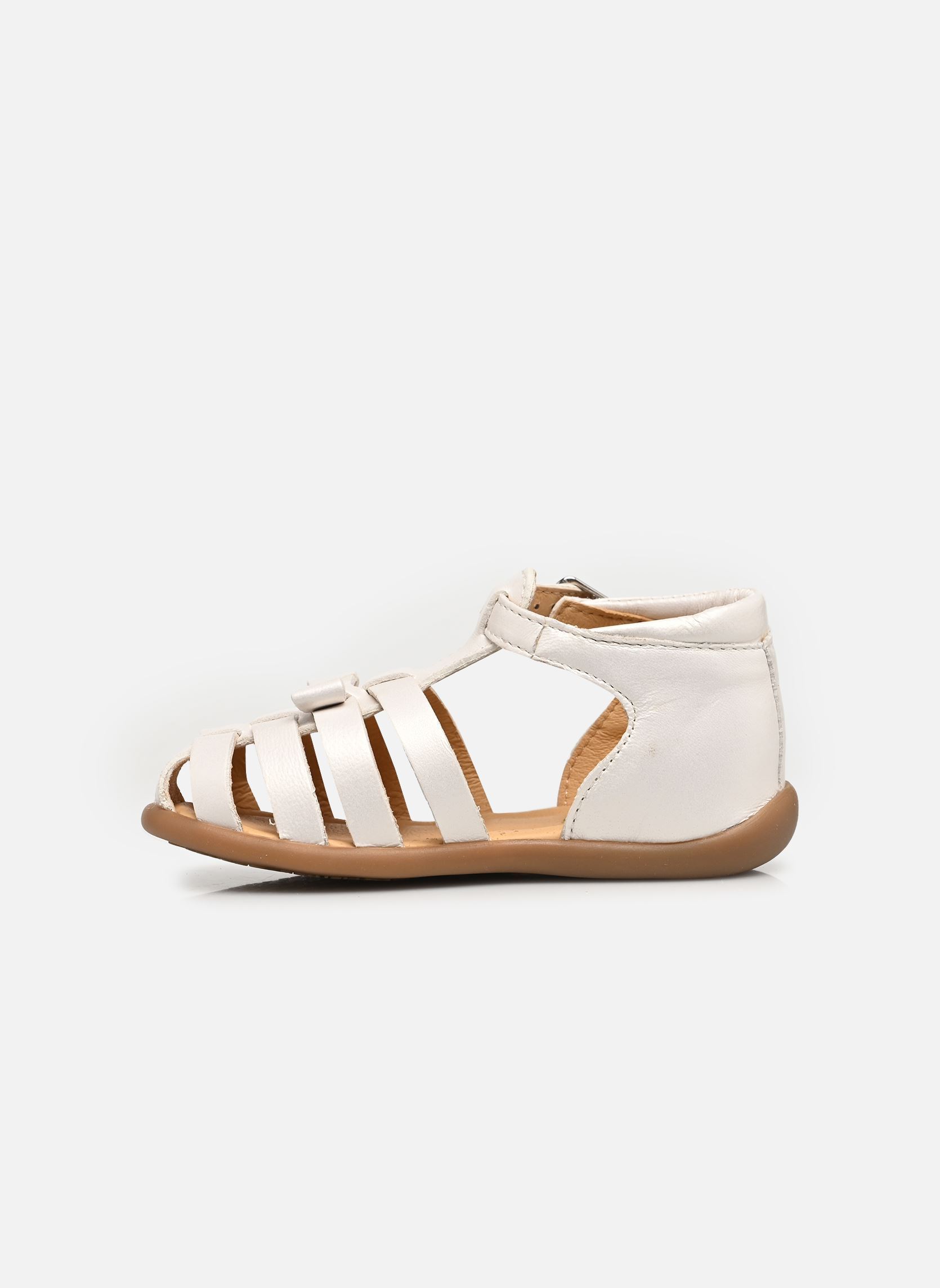 Sandalen STAND-UP KNOT mädchen weiß Pom d Api Sandalen STAND-UP KNOT mädchen weiß BLANC NACRE