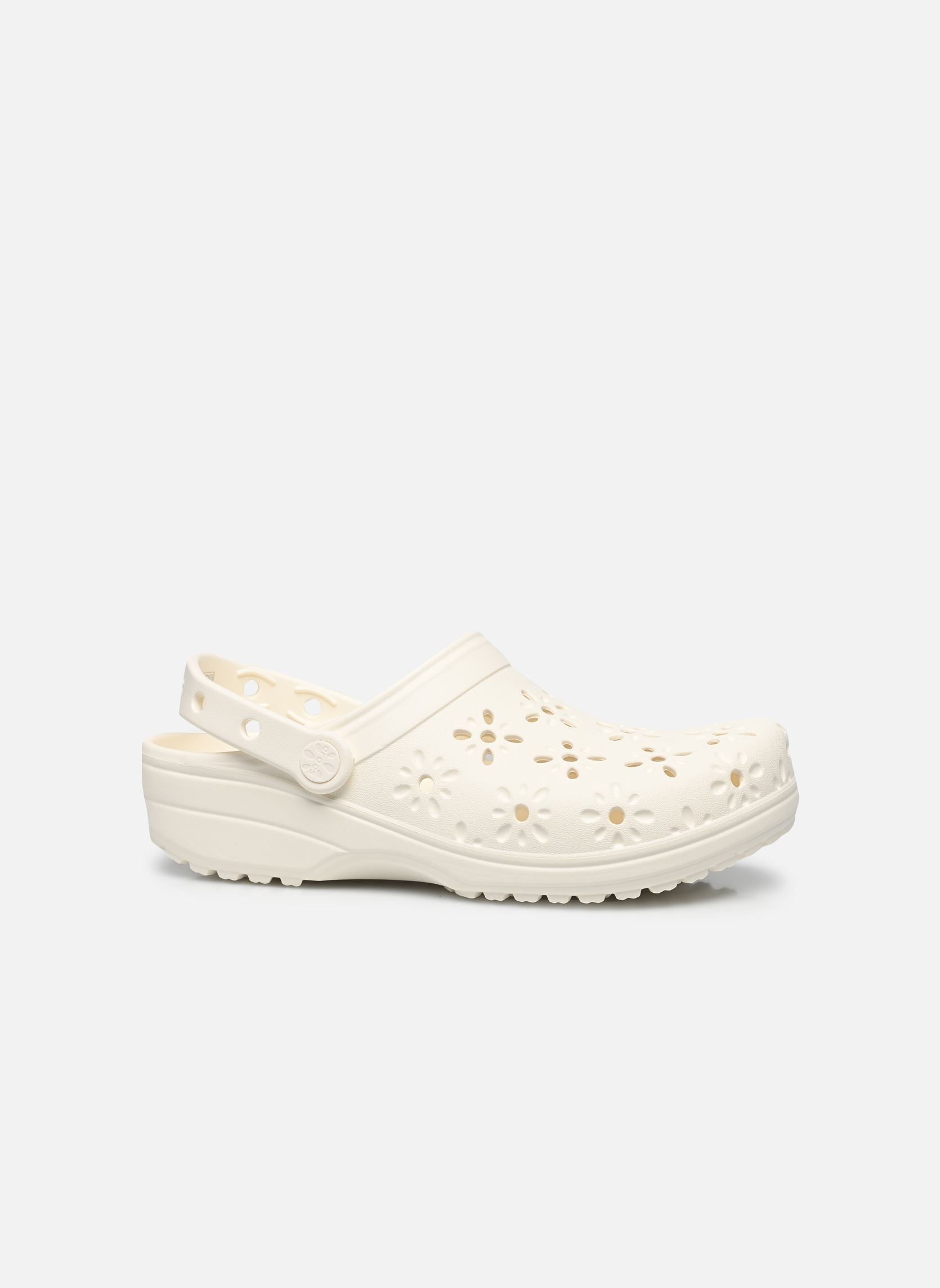 Pantoletten und Clogs Classic Floral Cut Out Clog damen weiß Crocs Pantoletten und Clogs Classic Floral Cut Out Clog damen weiß Chalk
