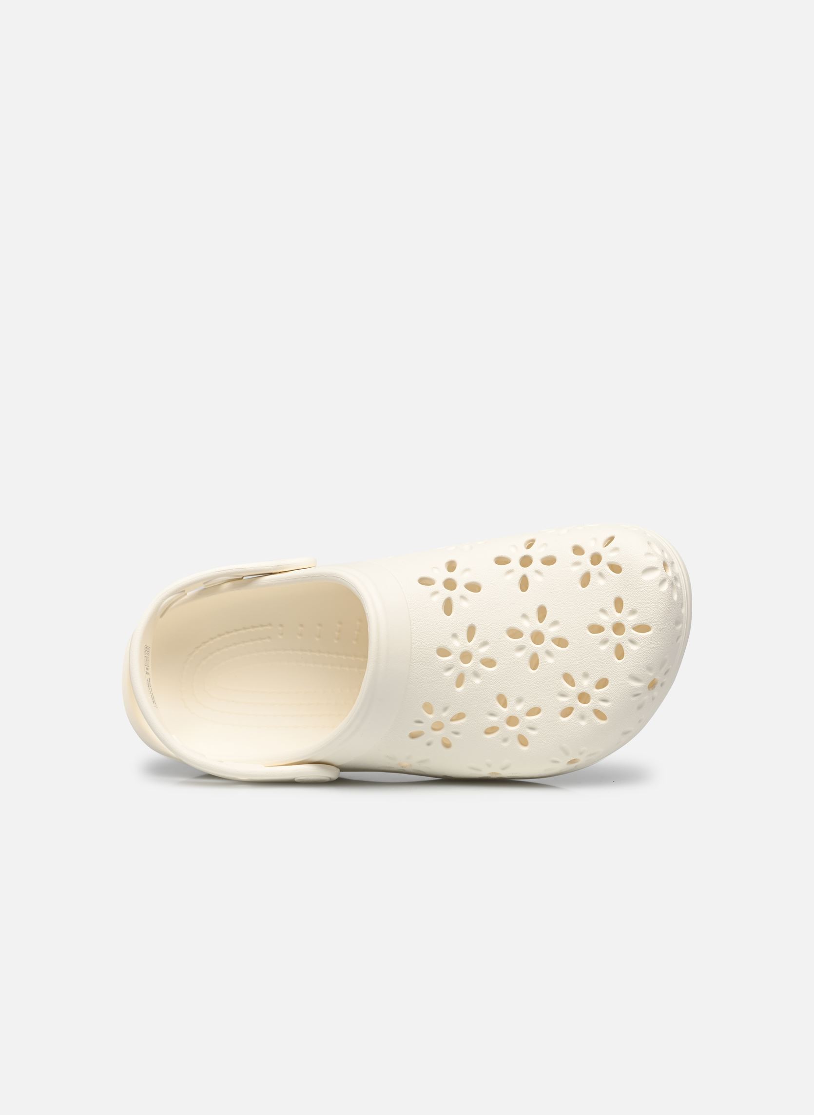 Pantoletten und Clogs Classic Floral Cut Out Clog damen weiß Crocs Pantoletten und Clogs Classic Floral Cut Out Clog damen weiß Chalk
