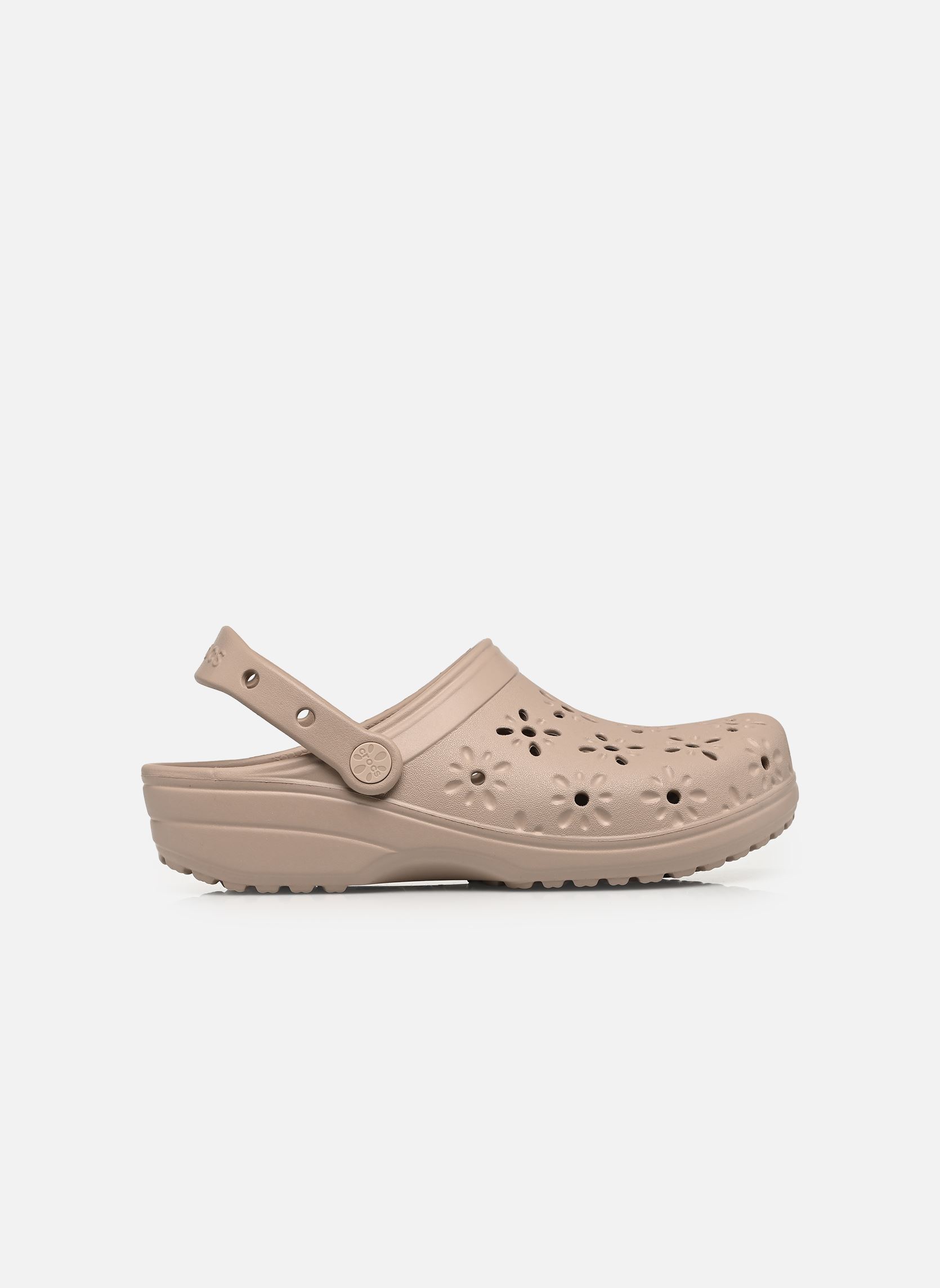 Muilen en klompen Classic Floral Cut Out Clog dames beige Crocs Muilen en klompen Classic Floral Cut Out Clog dames beige Taupe