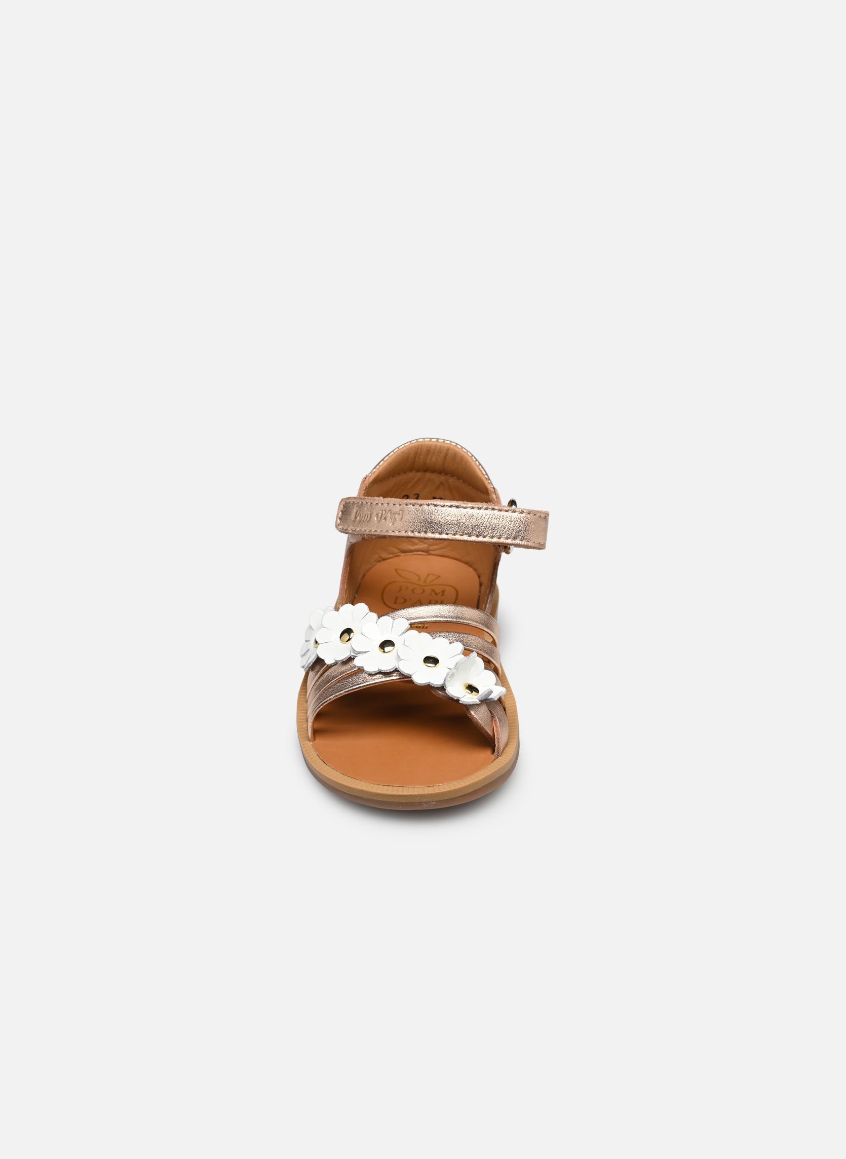 Sandalen POPPY MULTI FLO mädchen rosa Pom d Api Sandalen POPPY MULTI FLO mädchen rosa CUIVRE-BLANC
