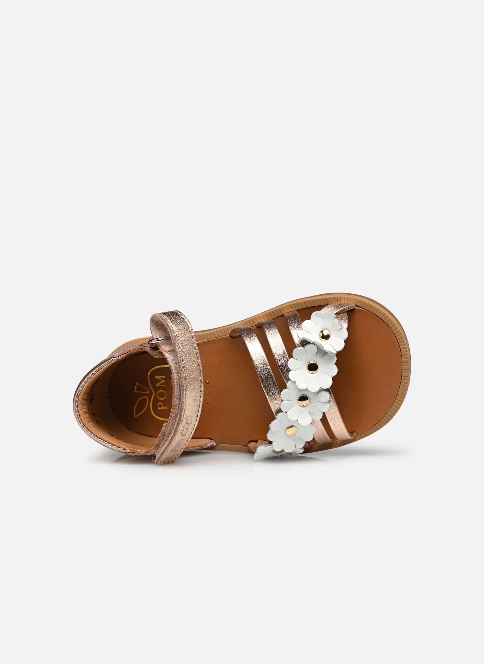 Sandalen POPPY MULTI FLO mädchen rosa Pom d Api Sandalen POPPY MULTI FLO mädchen rosa CUIVRE-BLANC