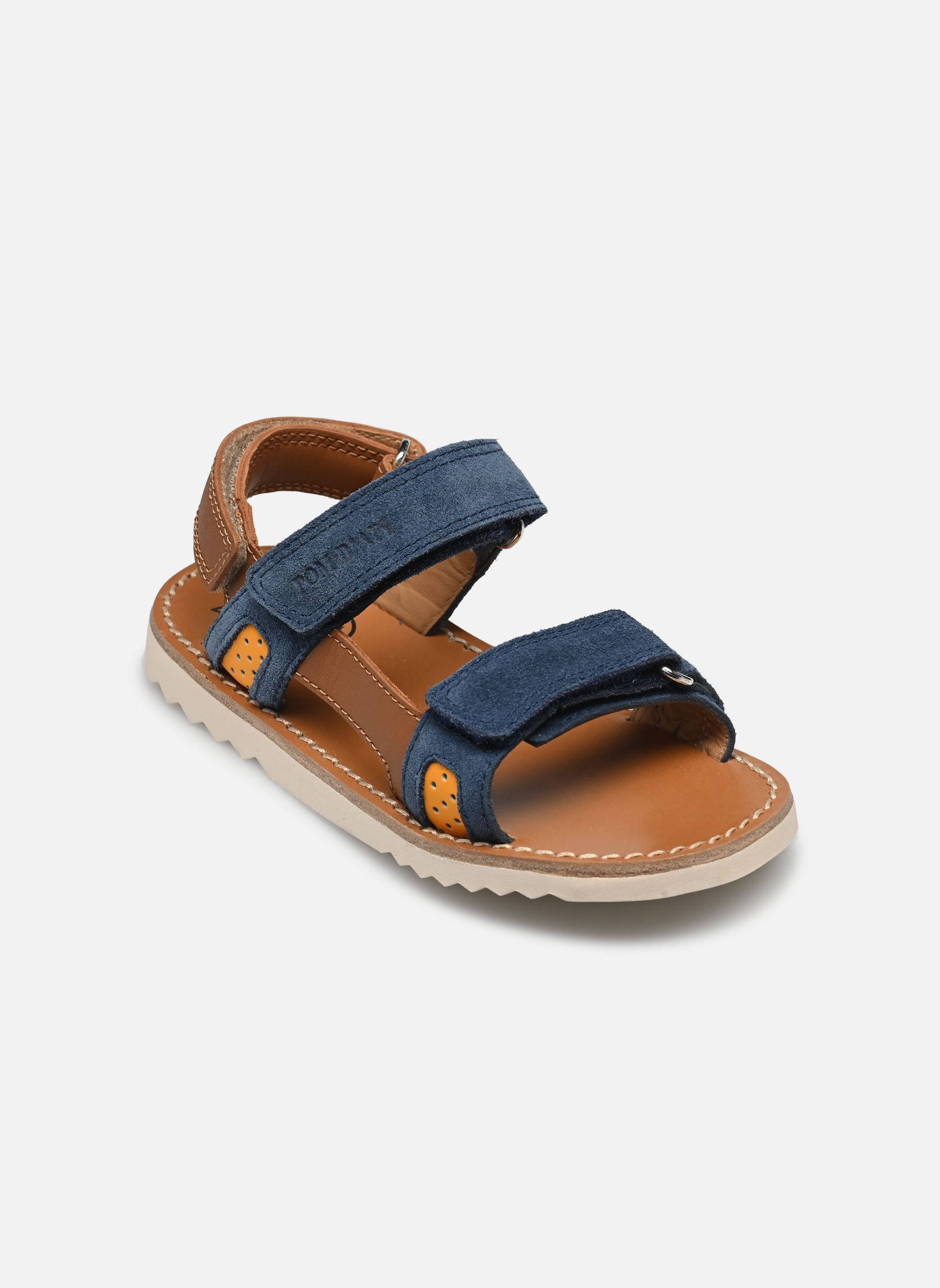 Sandales WAFF TREK garçon multicolore Pom d Api Sandales WAFF TREK garçon multicolore BALTIC-CAMEL