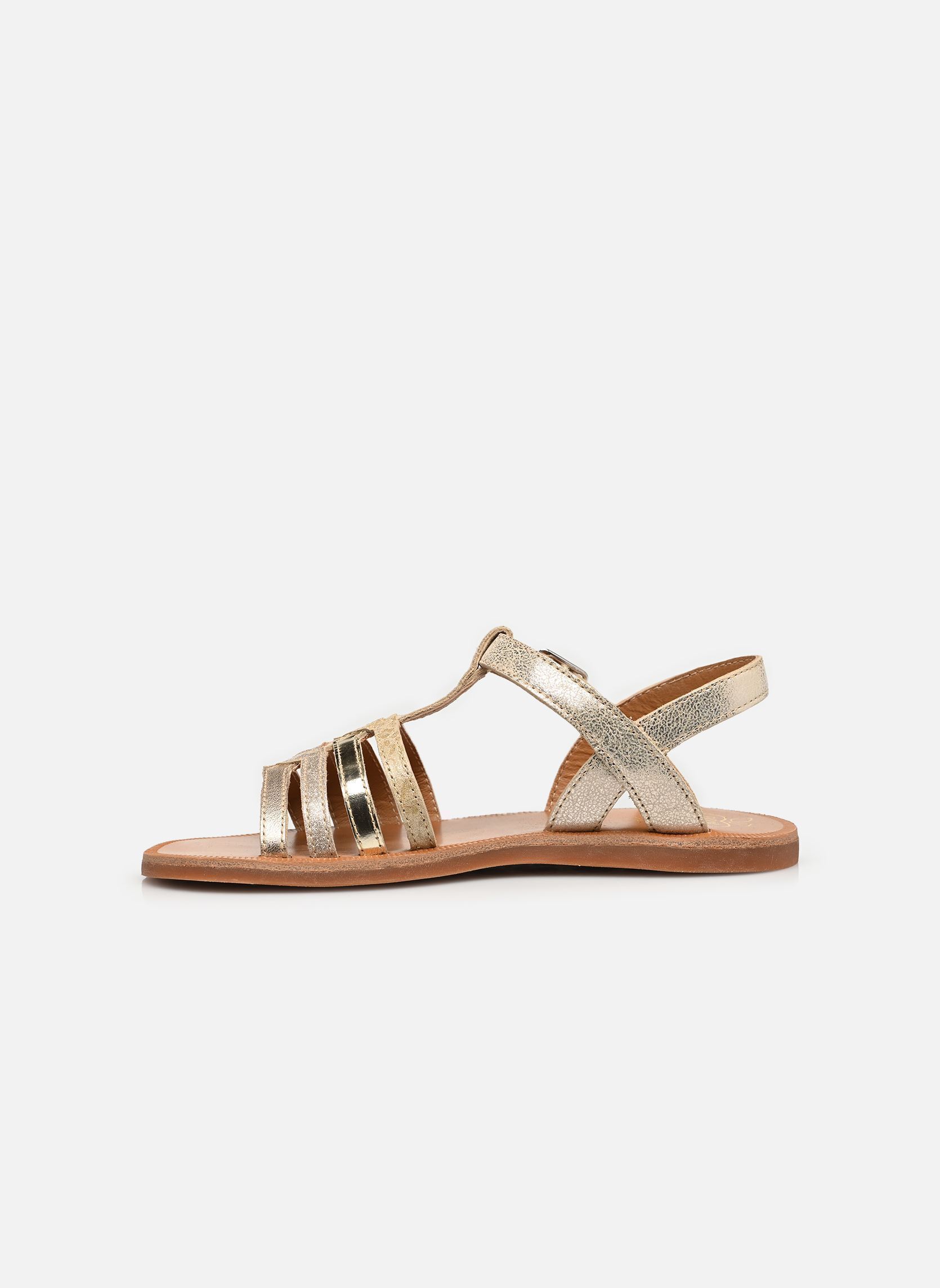Sandales PLAGETTE NEW SALOME fille or et bronze Pom d Api Sandales PLAGETTE NEW SALOME fille or et bronze PLATINE 2