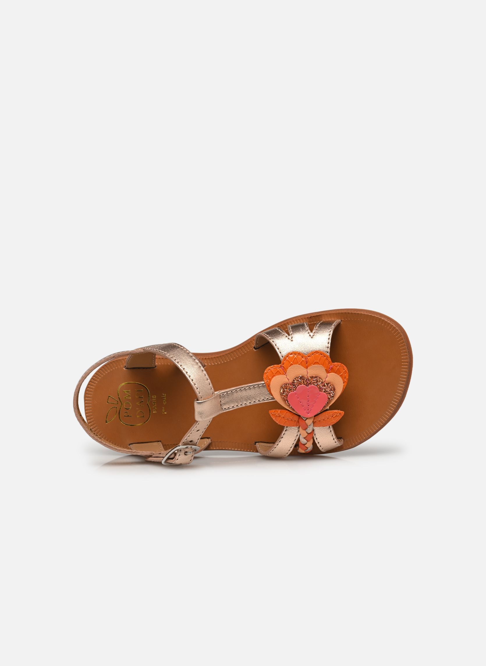 Sandalen PLAGETTE ALTO mädchen silber Pom d Api Sandalen PLAGETTE ALTO mädchen silber CUIVRE