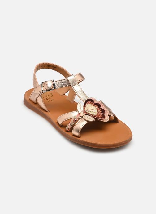 Pom d Api Sandales PLAGETTE ALTO fille argent