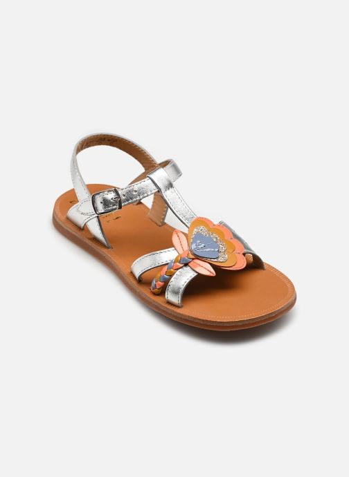 Pom d Api Sandalen PLAGETTE ALTO mädchen silber