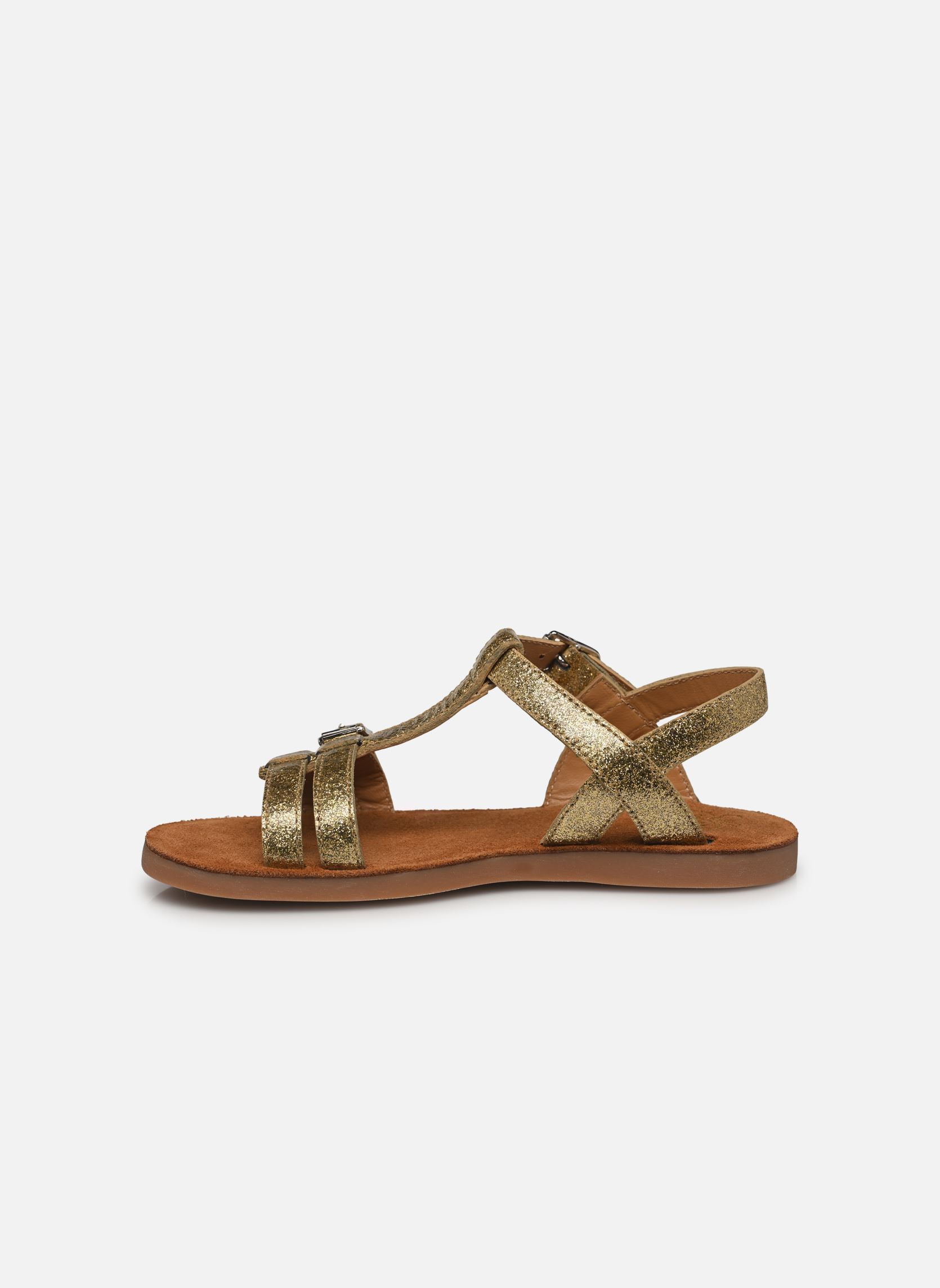 Sandalen PLAGE-AIR SAND meisjes goud en brons Pom d Api Sandalen PLAGE-AIR SAND meisjes goud en brons OR