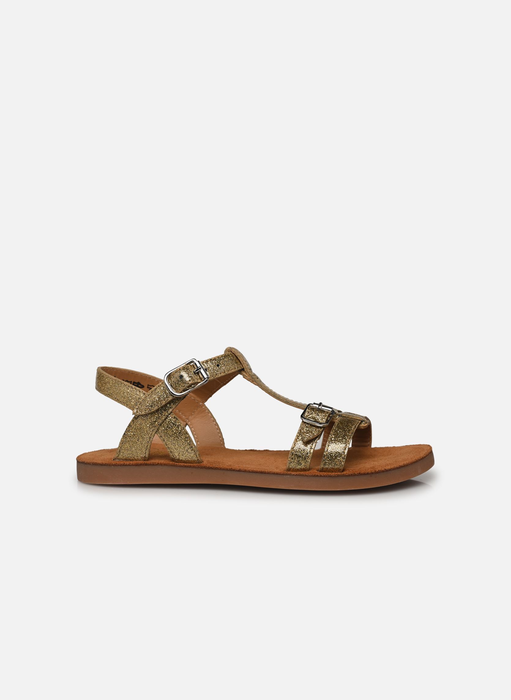Sandalen PLAGE-AIR SAND meisjes goud en brons Pom d Api Sandalen PLAGE-AIR SAND meisjes goud en brons OR