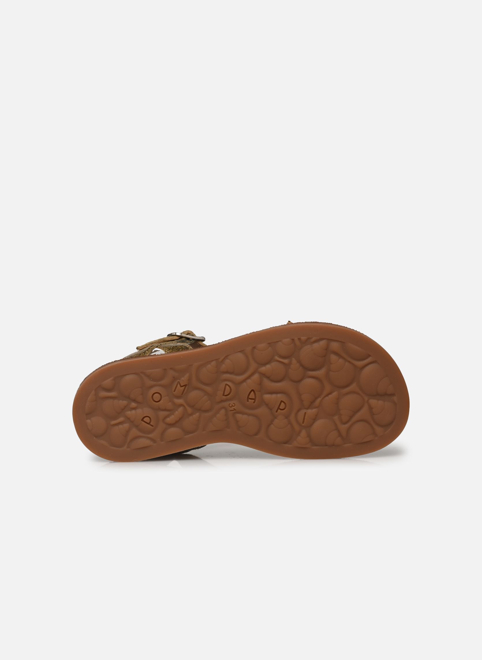 Sandalen PLAGE-AIR SAND meisjes goud en brons Pom d Api Sandalen PLAGE-AIR SAND meisjes goud en brons OR