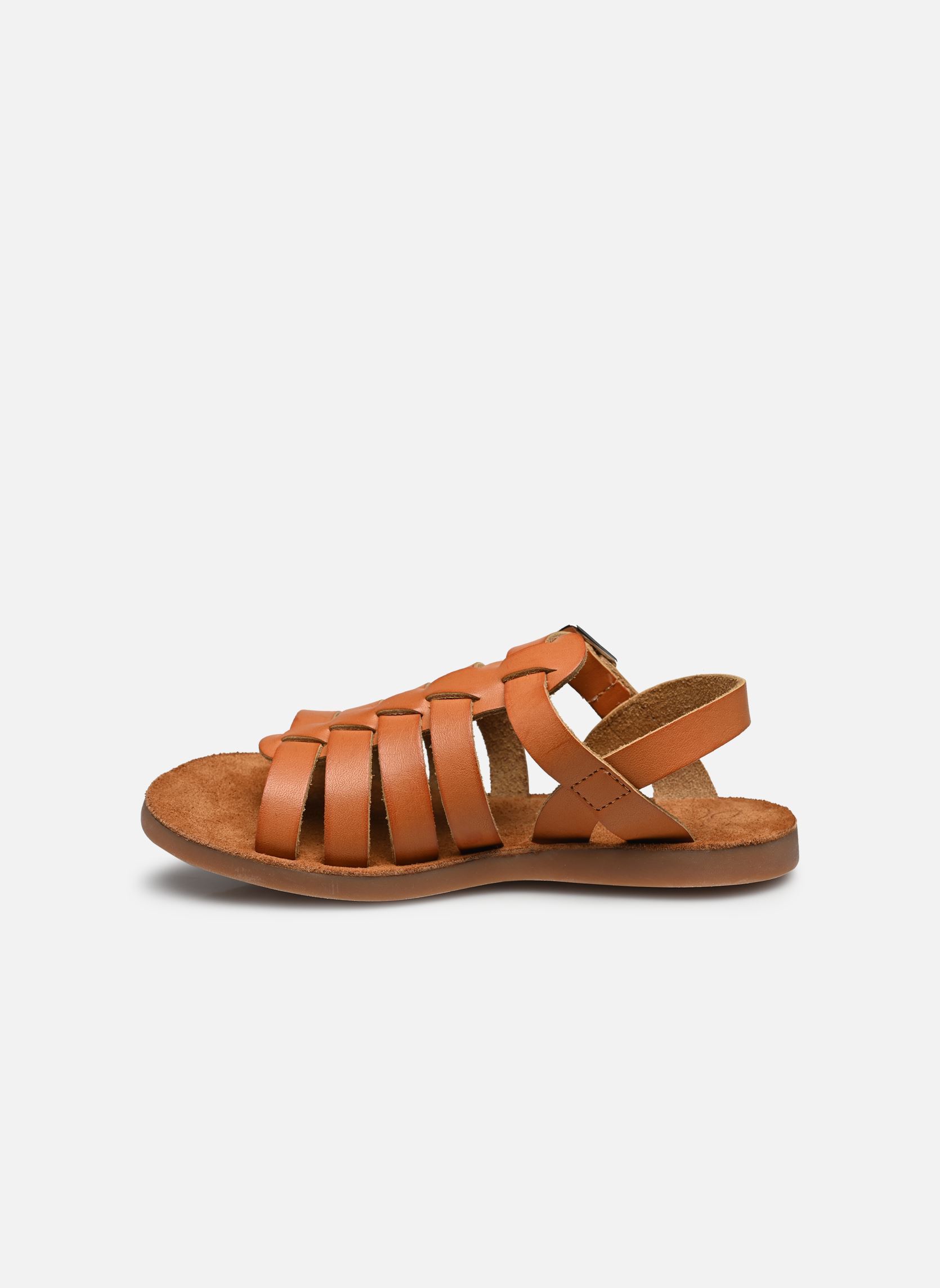 Sandales PLAGE-AIR PUR STRAP fille marron Pom d Api Sandales PLAGE-AIR PUR STRAP fille marron CAMEL