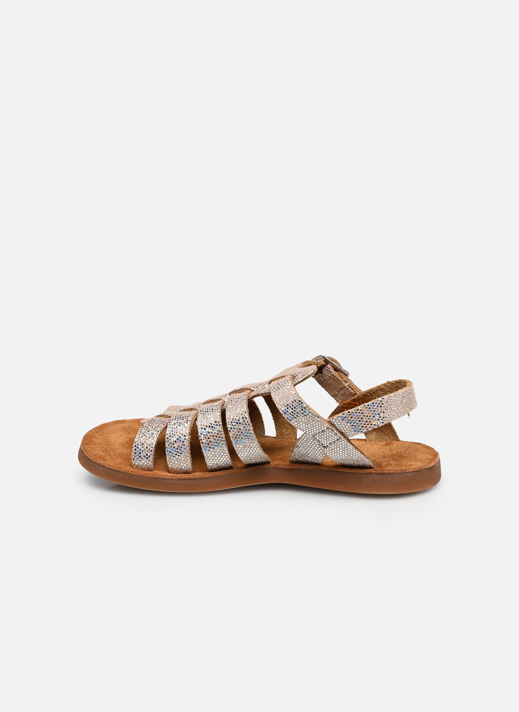 Sandalen PLAGE-AIR PUR STRAP mädchen silber Pom d Api Sandalen PLAGE-AIR PUR STRAP mädchen silber ROSE ARGENT