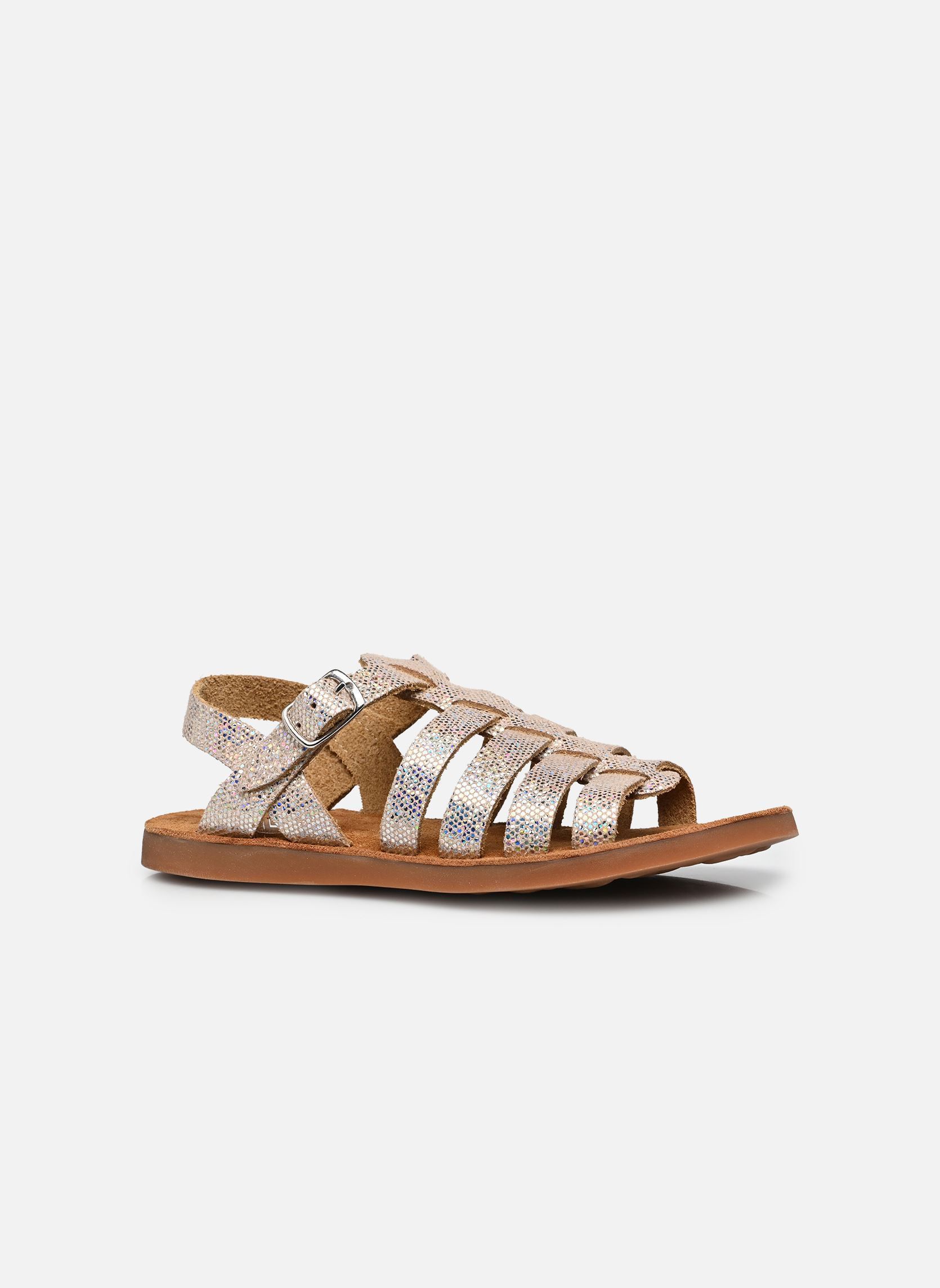 Sandalen PLAGE-AIR PUR STRAP mädchen silber Pom d Api Sandalen PLAGE-AIR PUR STRAP mädchen silber ROSE ARGENT