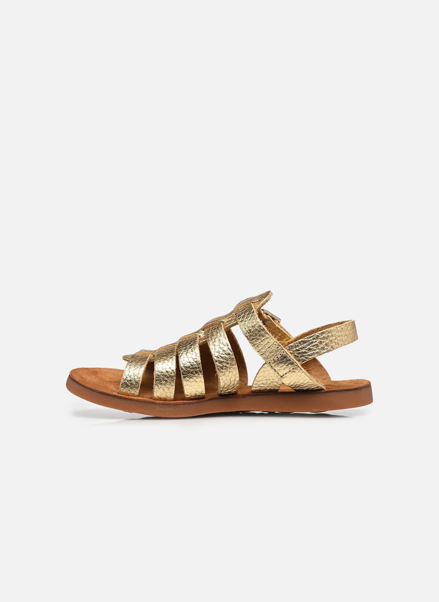 Sandales PLAGE-AIR PUR STRAP fille or et bronze Pom d Api Sandales PLAGE-AIR PUR STRAP fille or et bronze PLATINE 2