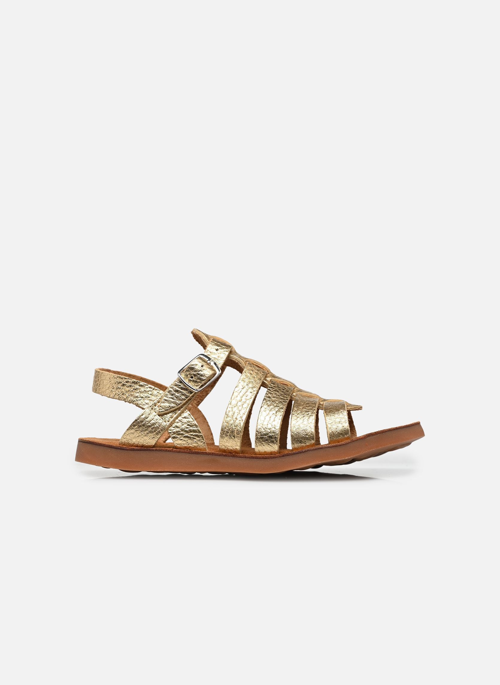 Sandales PLAGE-AIR PUR STRAP fille or et bronze Pom d Api Sandales PLAGE-AIR PUR STRAP fille or et bronze PLATINE 2