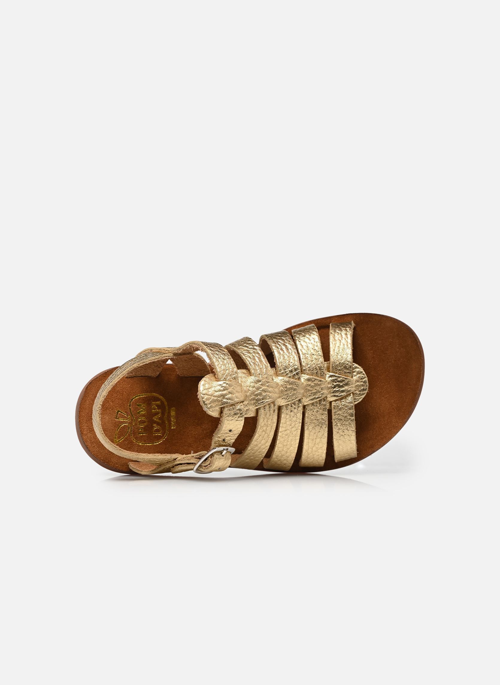 Sandales PLAGE-AIR PUR STRAP fille or et bronze Pom d Api Sandales PLAGE-AIR PUR STRAP fille or et bronze PLATINE 2