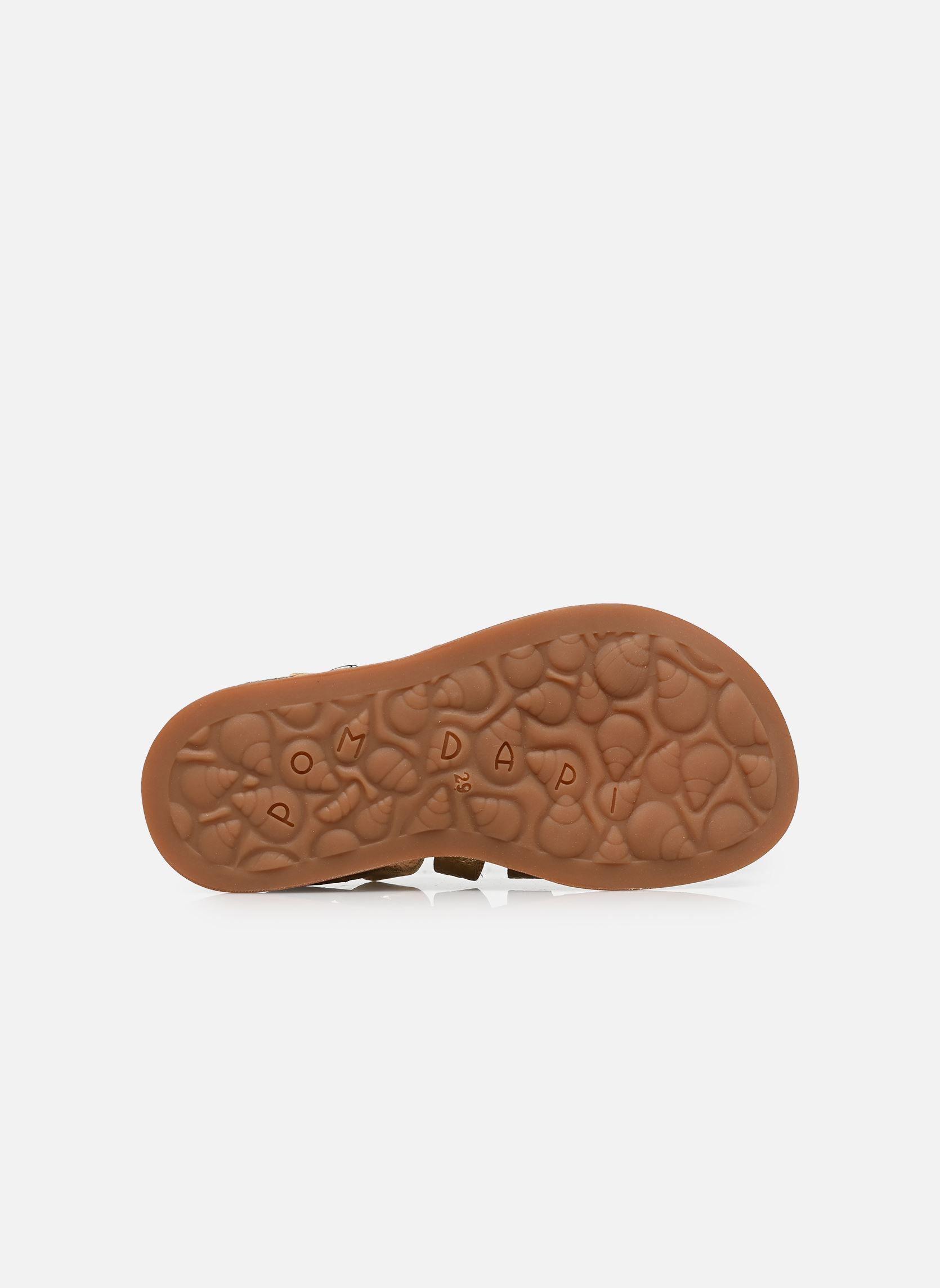 Sandales PLAGE-AIR PUR STRAP fille or et bronze Pom d Api Sandales PLAGE-AIR PUR STRAP fille or et bronze PLATINE 2