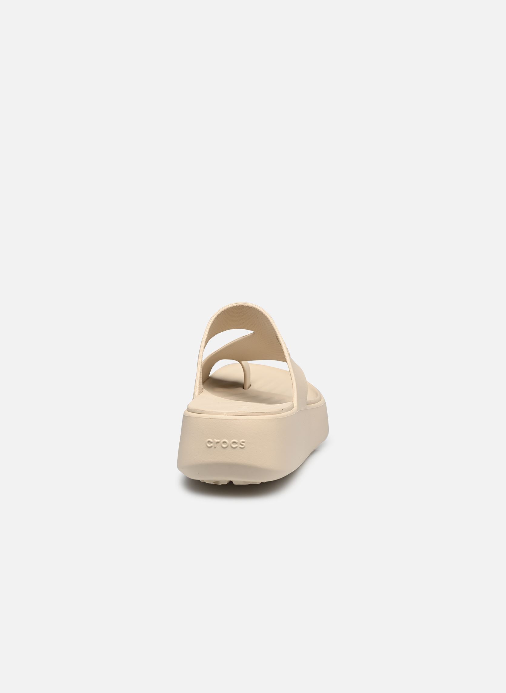 Pantoletten und Clogs Getaway Platform Toe Loop damen beige Crocs Pantoletten und Clogs Getaway Platform Toe Loop damen beige Sandstone
