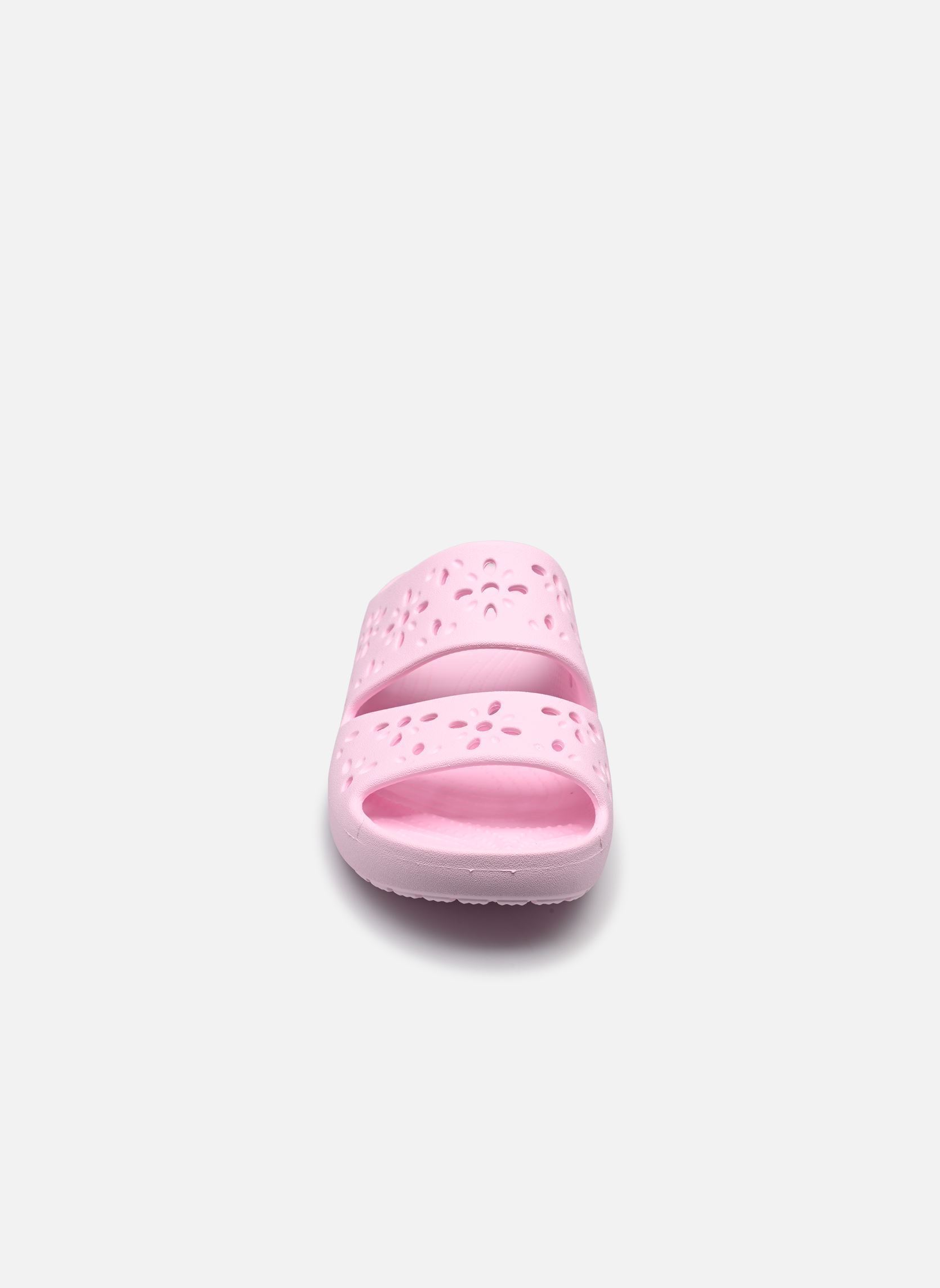 Mules et sabots Classic Floral Cut Out Sandal femme rose Crocs Mules et sabots Classic Floral Cut Out Sandal femme rose Pink Milk