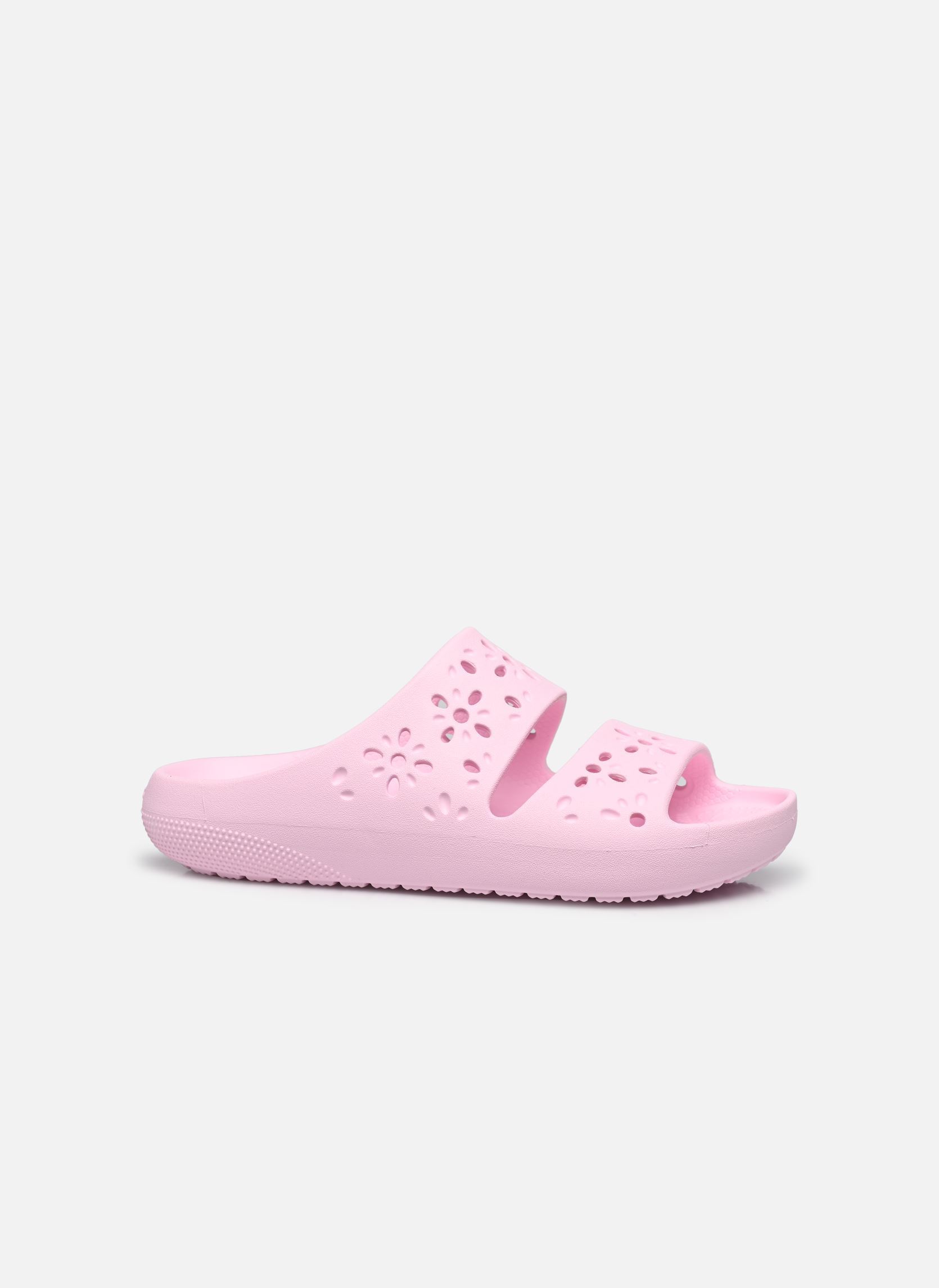 Mules et sabots Classic Floral Cut Out Sandal femme rose Crocs Mules et sabots Classic Floral Cut Out Sandal femme rose Pink Milk