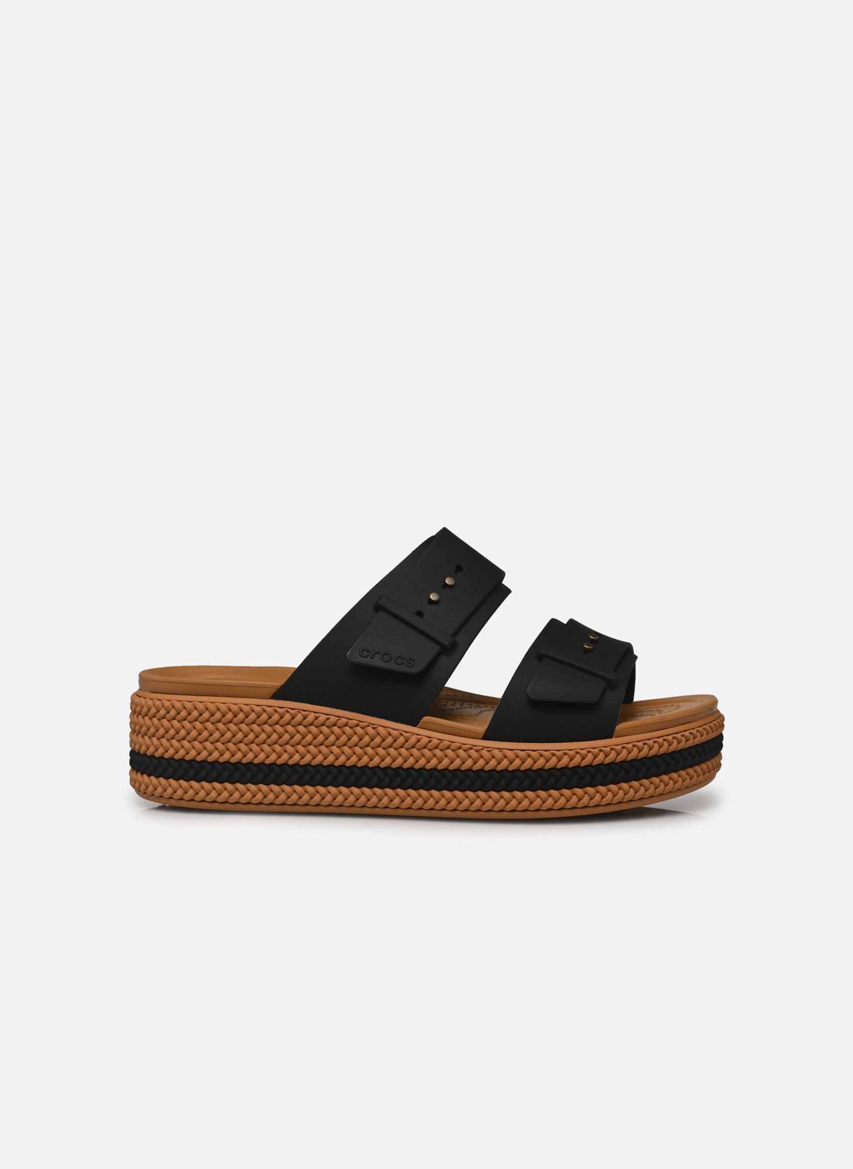 Sandales compensées et plateformes Brooklyn Woven Buckle femme noir Crocs Sandales compensées et plateformes Brooklyn Woven Buckle femme noir Black
