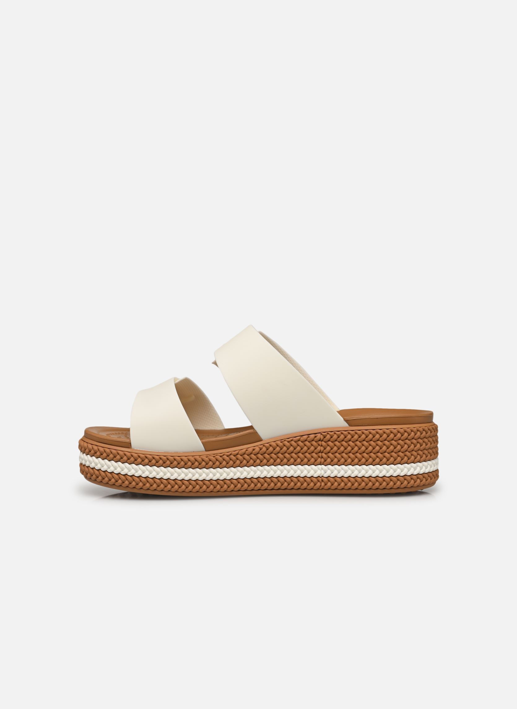 Sandales compensées et plateformes Brooklyn Woven Buckle femme blanc Crocs Sandales compensées et plateformes Brooklyn Woven Buckle femme blanc Chalk