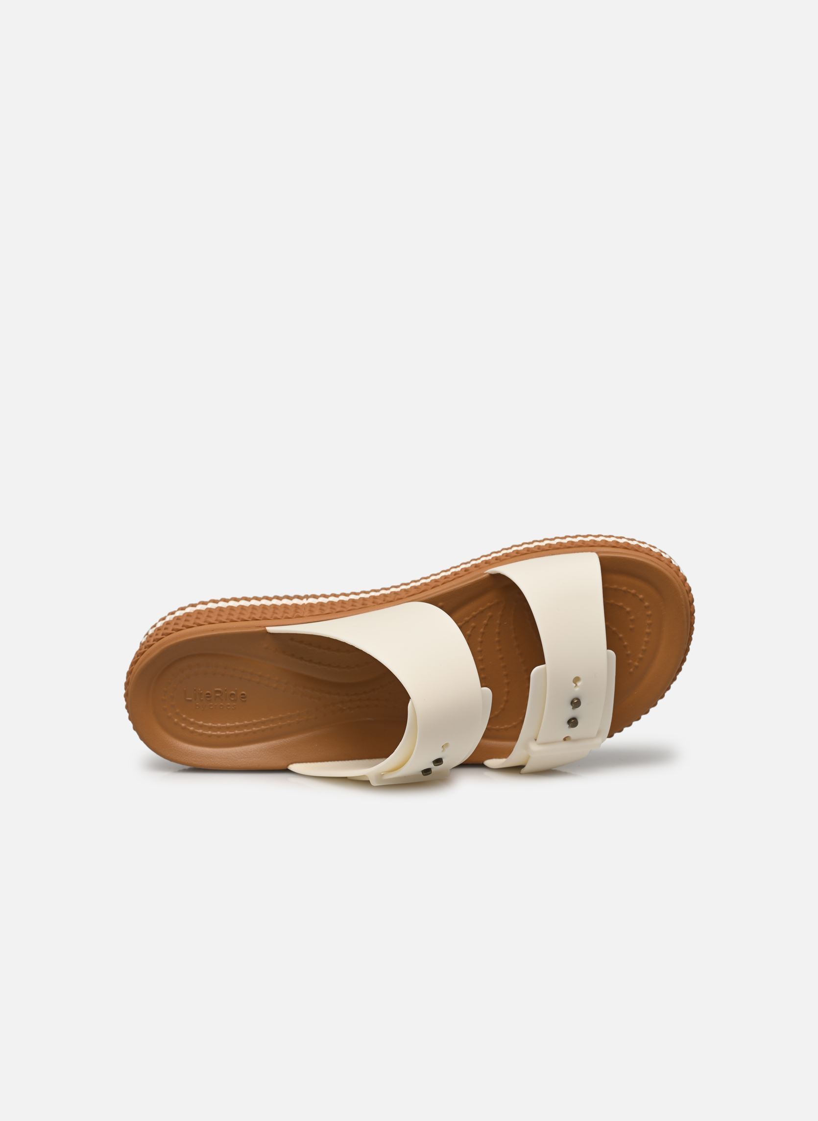 Sandales compensées et plateformes Brooklyn Woven Buckle femme blanc Crocs Sandales compensées et plateformes Brooklyn Woven Buckle femme blanc Chalk