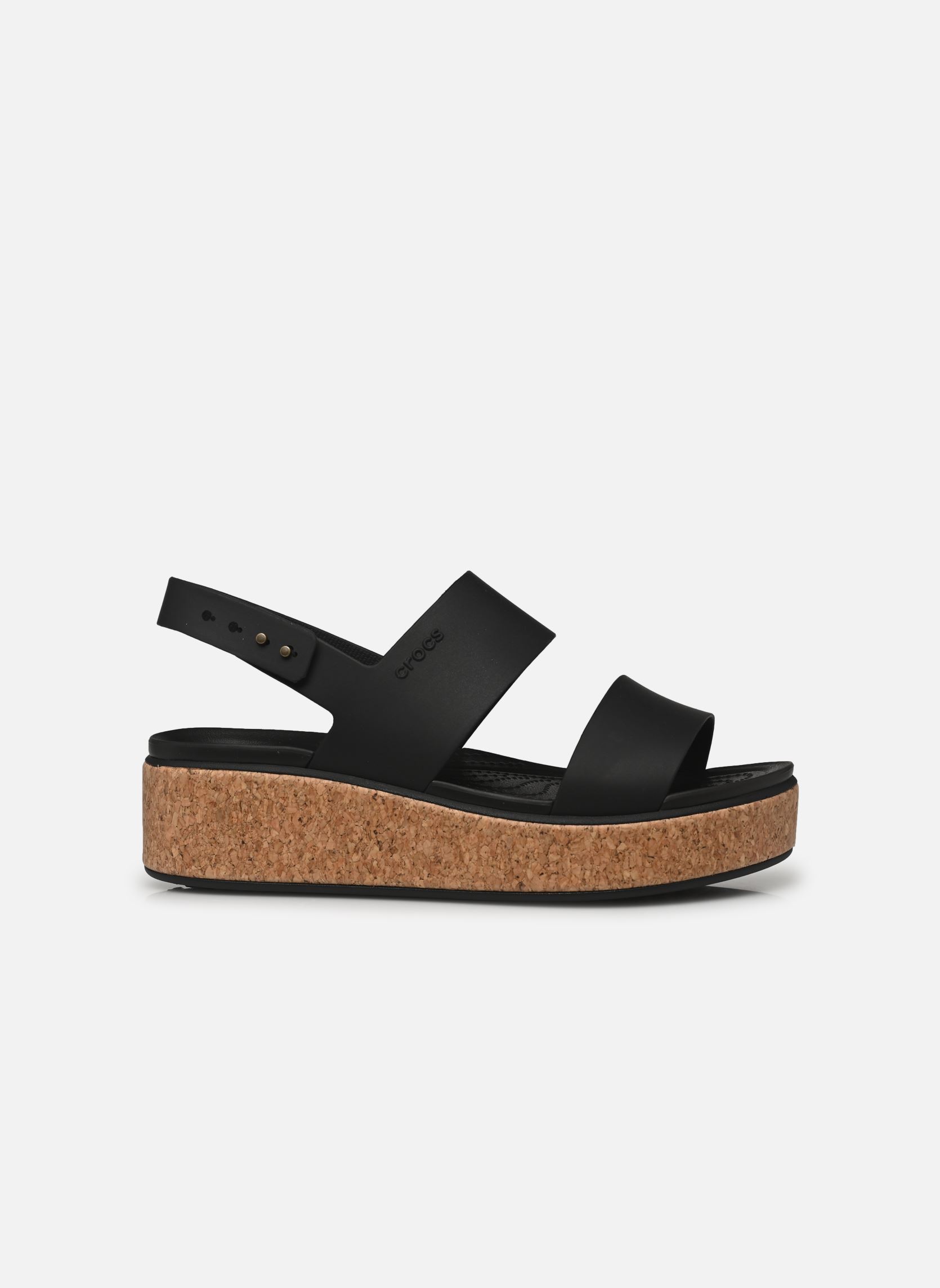 Keil- und Plateausandalen Brooklyn Cork Low Wedge damen schwarz Crocs Keil- und Plateausandalen Brooklyn Cork Low Wedge damen schwarz Black/black