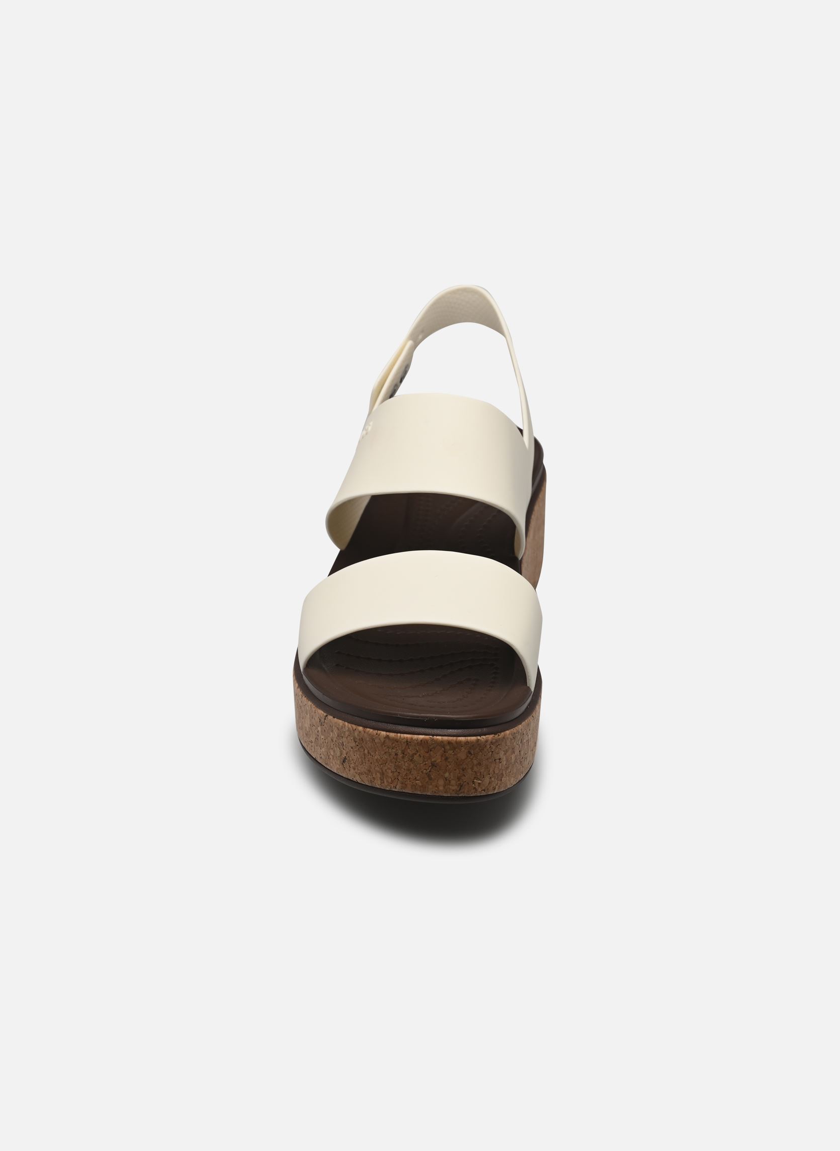 Sandales compensées et plateformes Brooklyn Cork Low Wedge femme blanc Crocs Sandales compensées et plateformes Brooklyn Cork Low Wedge femme blanc Chalk