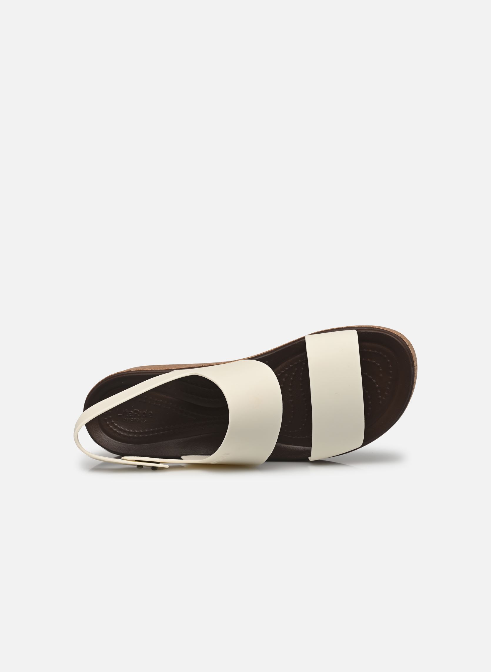 Sandales compensées et plateformes Brooklyn Cork Low Wedge femme blanc Crocs Sandales compensées et plateformes Brooklyn Cork Low Wedge femme blanc Chalk