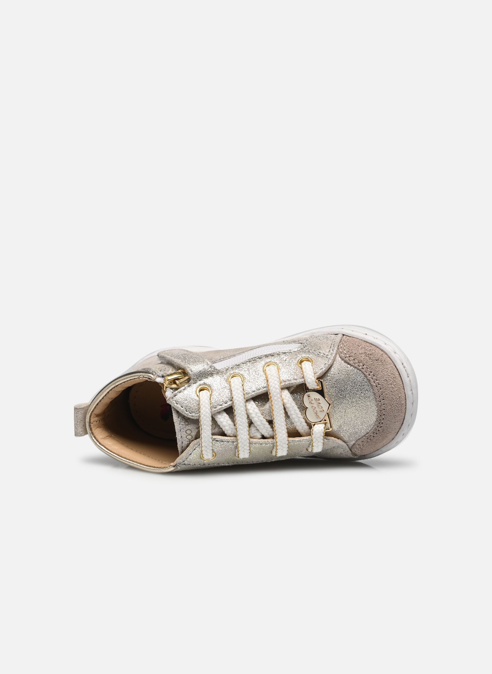 Chaussures premiers pas BOUBA BABE fille blanc Shoo Pom Chaussures premiers pas BOUBA BABE fille blanc WHITE-PLATINE