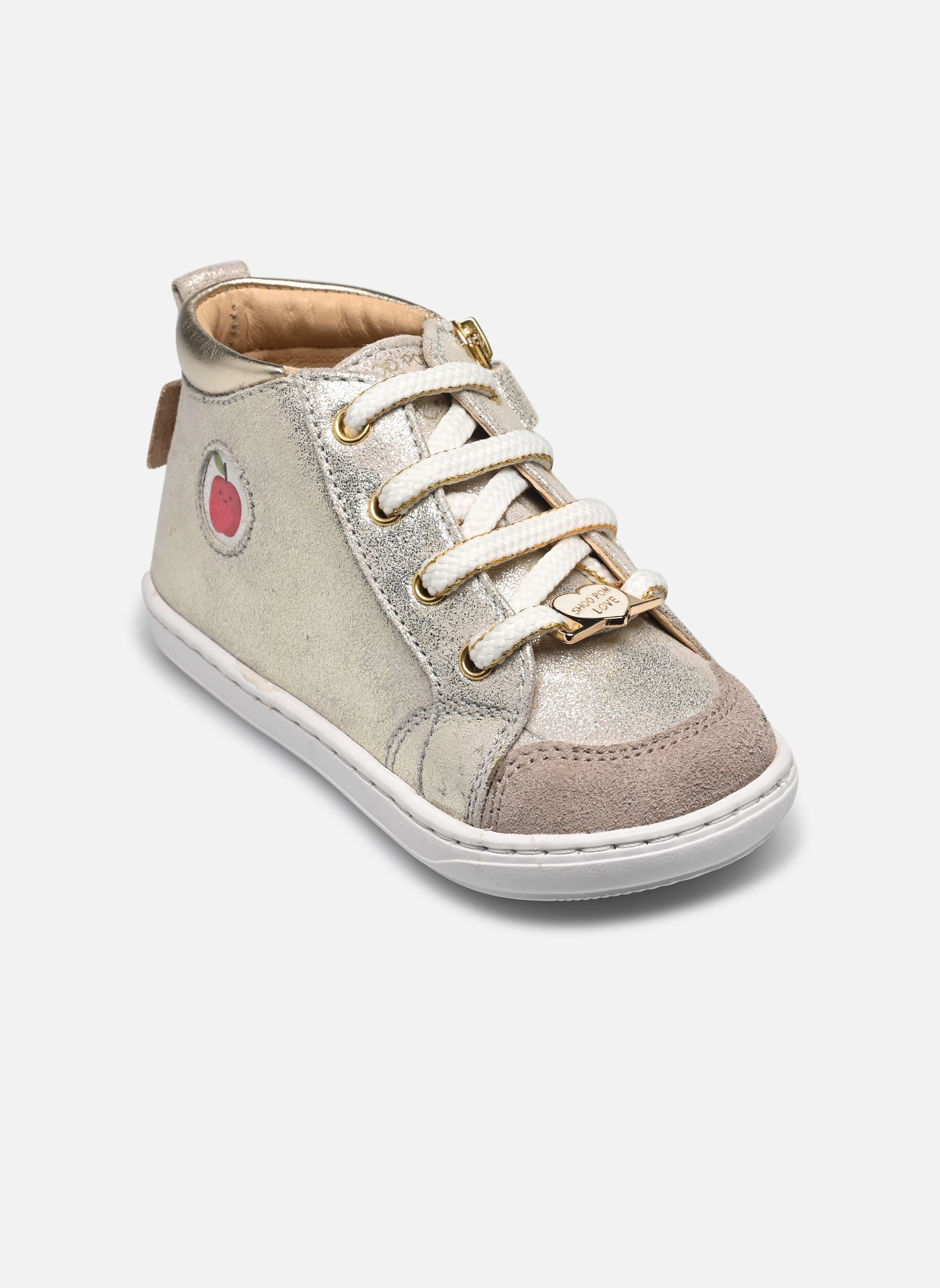 Chaussures premiers pas BOUBA BABE fille blanc Shoo Pom Chaussures premiers pas BOUBA BABE fille blanc WHITE-PLATINE