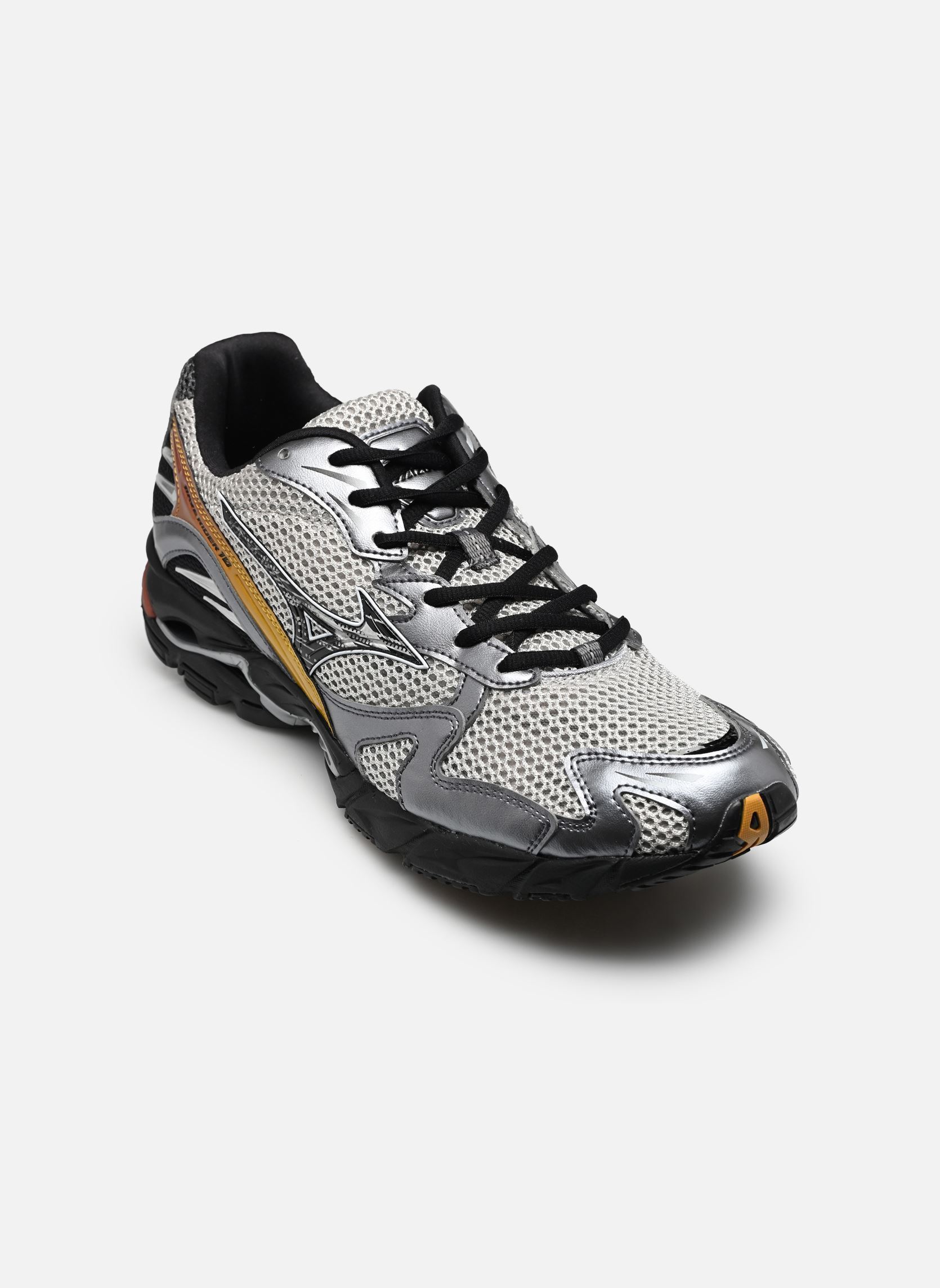 Baskets basses Wave Rider 10 sport M homme gris Mizuno Baskets basses Wave Rider 10 sport M homme gris HARBOR MIST/BLACK/HARVEST GOLD