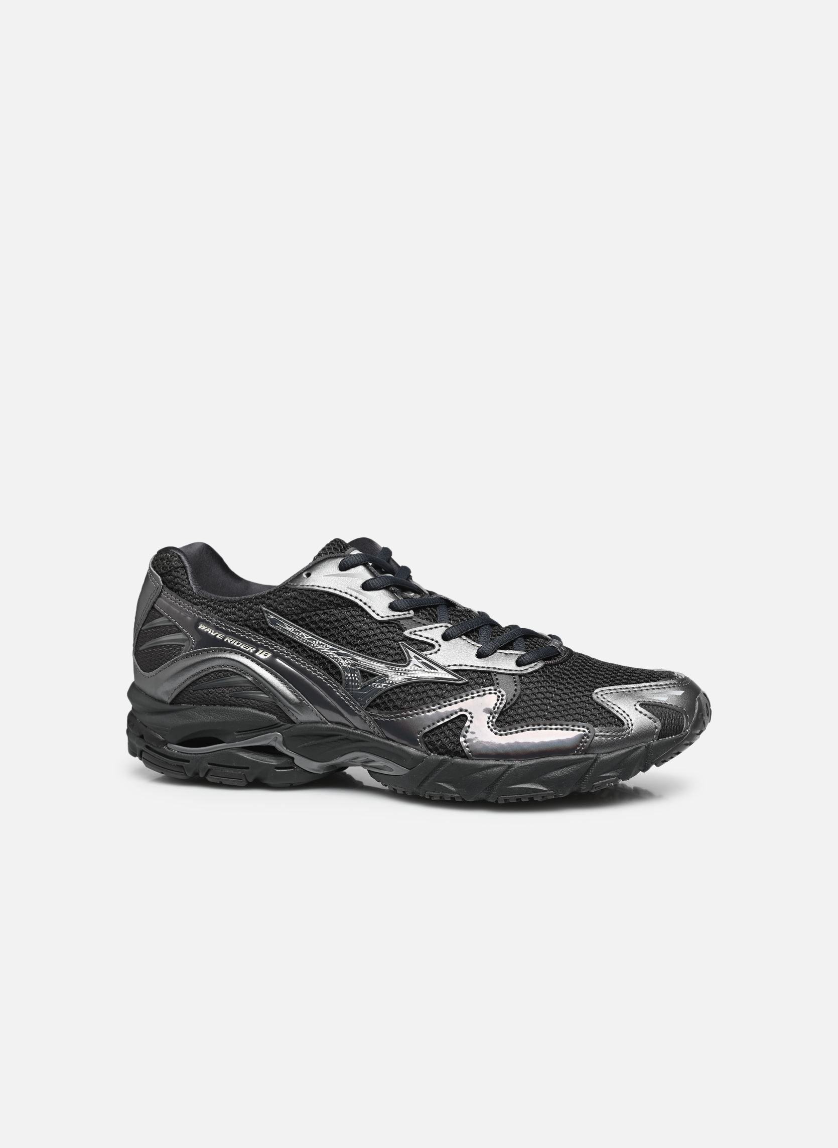 Hardloopschoenen Wave Rider 10 sport M heren grijs Mizuno Hardloopschoenen Wave Rider 10 sport M heren grijs BLACKSAND/BLACKSAND/METALLICGR