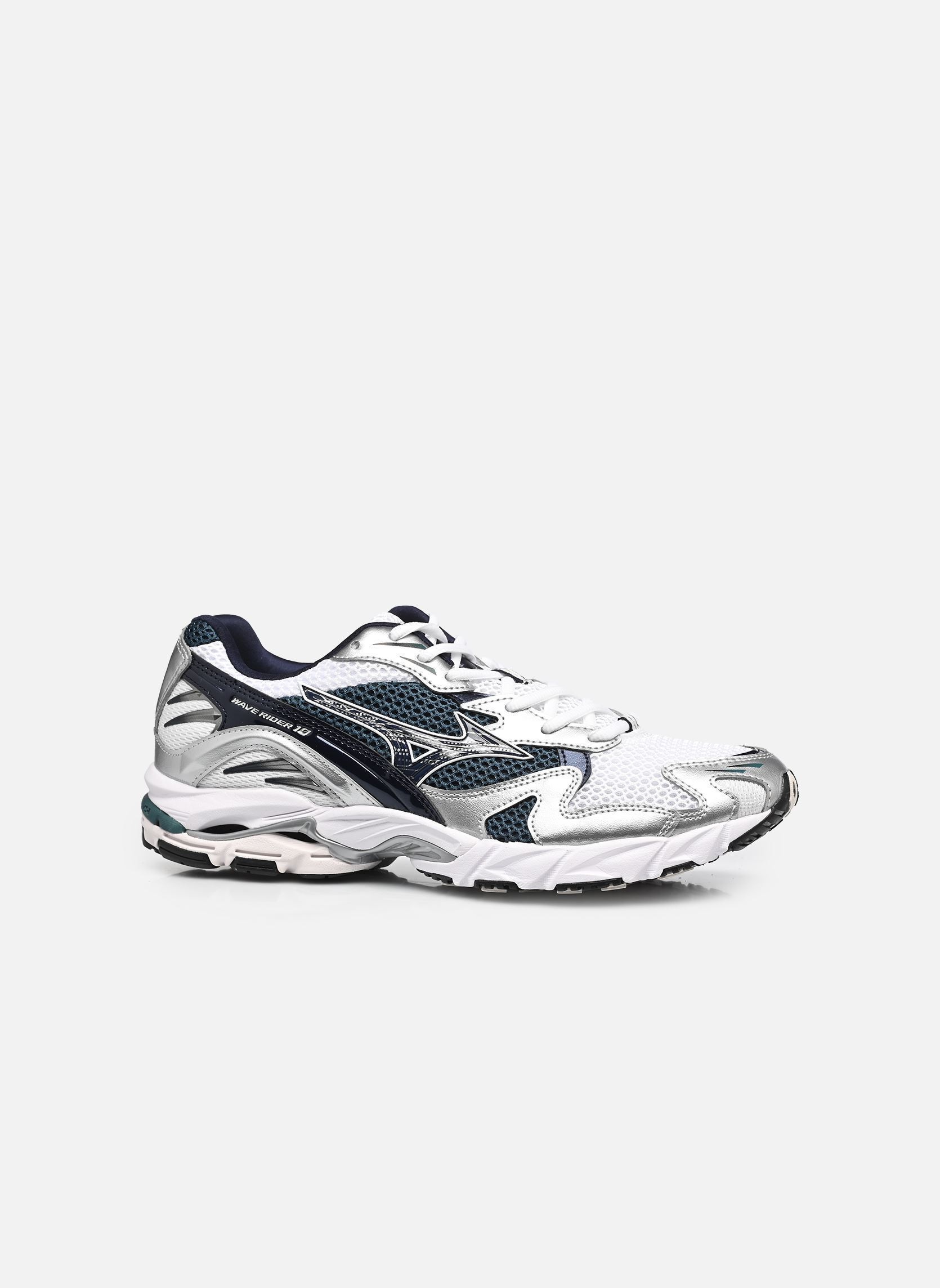 Niedrige Sneaker Wave Rider 10 sport M herren weiß Mizuno Niedrige Sneaker Wave Rider 10 sport M herren weiß WHITE/BARITONEBLUE/DEEPTEAL