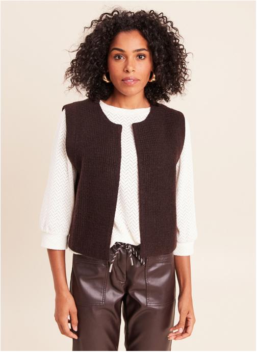 Bréal Gilets MIGITEXAS femme marron