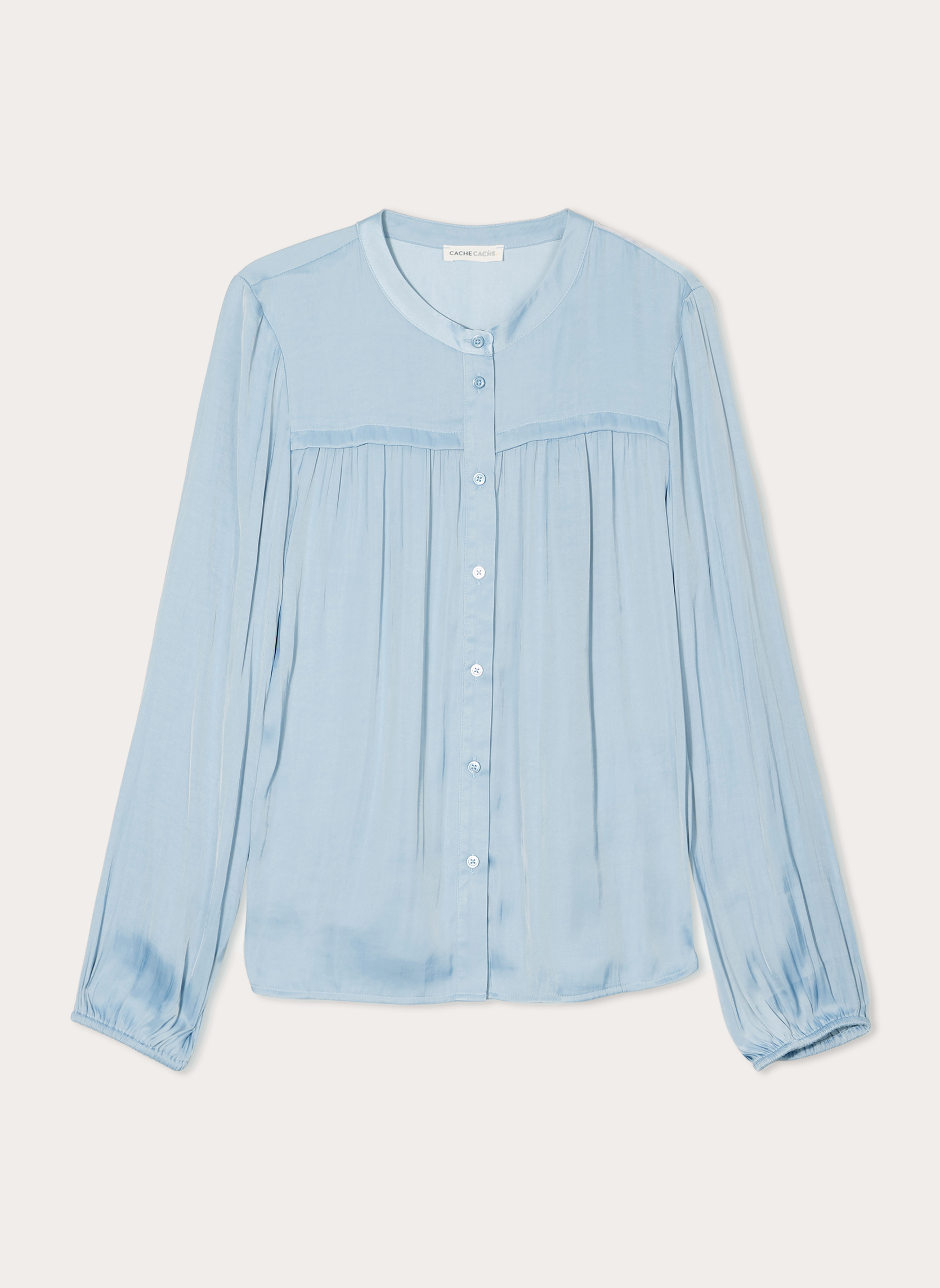 Blouses BLOUSATFOLK femme bleu Cache Cache Blouses BLOUSATFOLK femme bleu Bleu clair