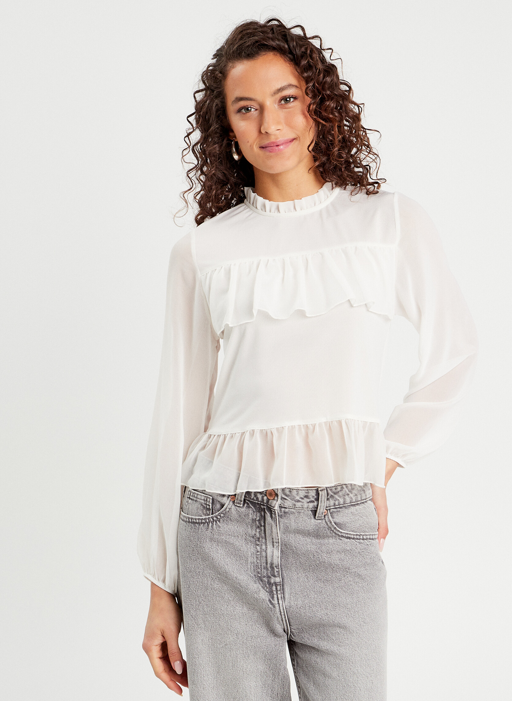 Blouses LBLOULEVEL femme blanc Cache Cache Blouses LBLOULEVEL femme blanc Blanc