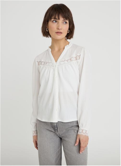 Cache Cache Blouses LBLOUBIFLEUR femme blanc